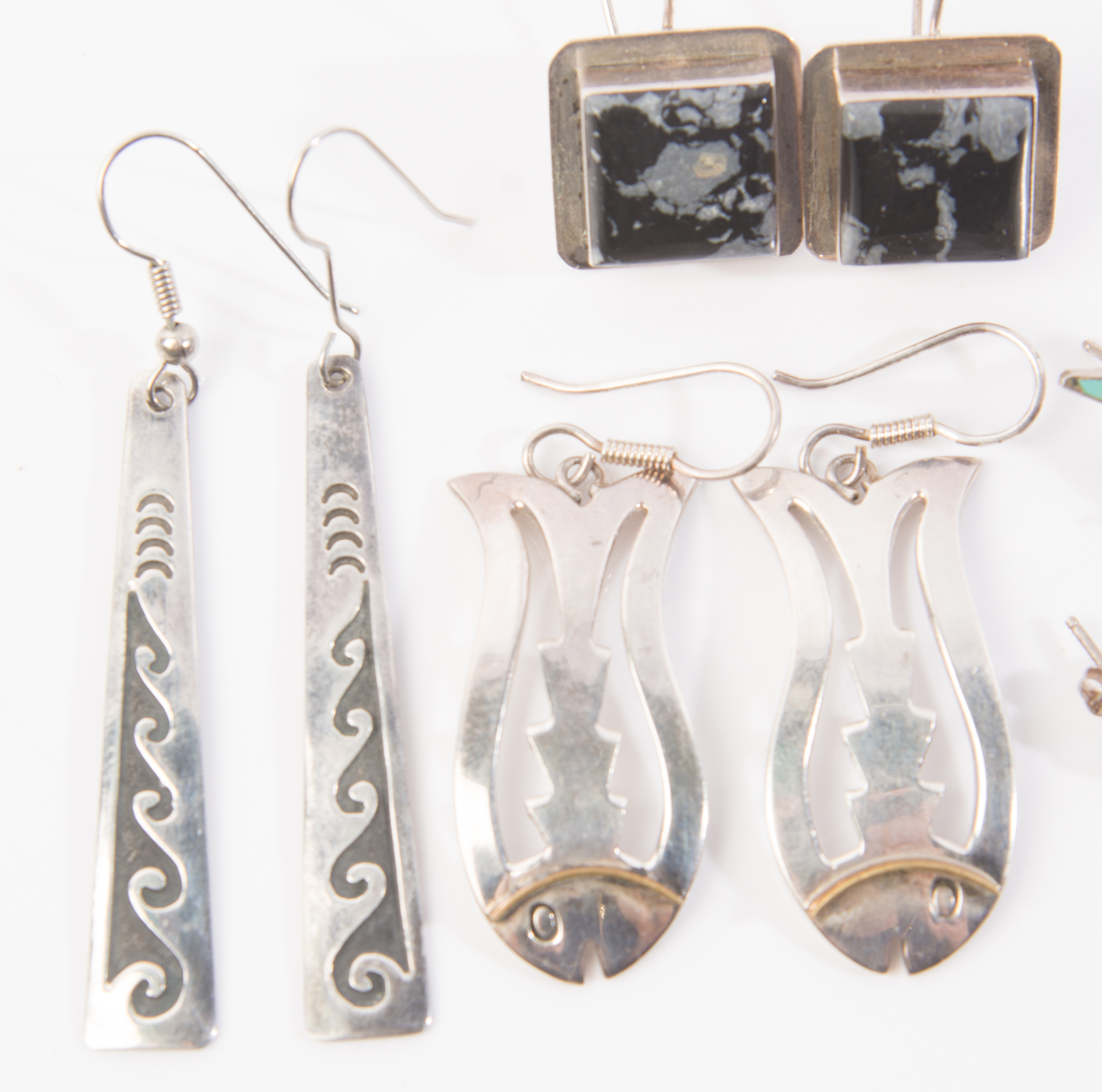 Sterling Silver Southwestern Style Earrings
