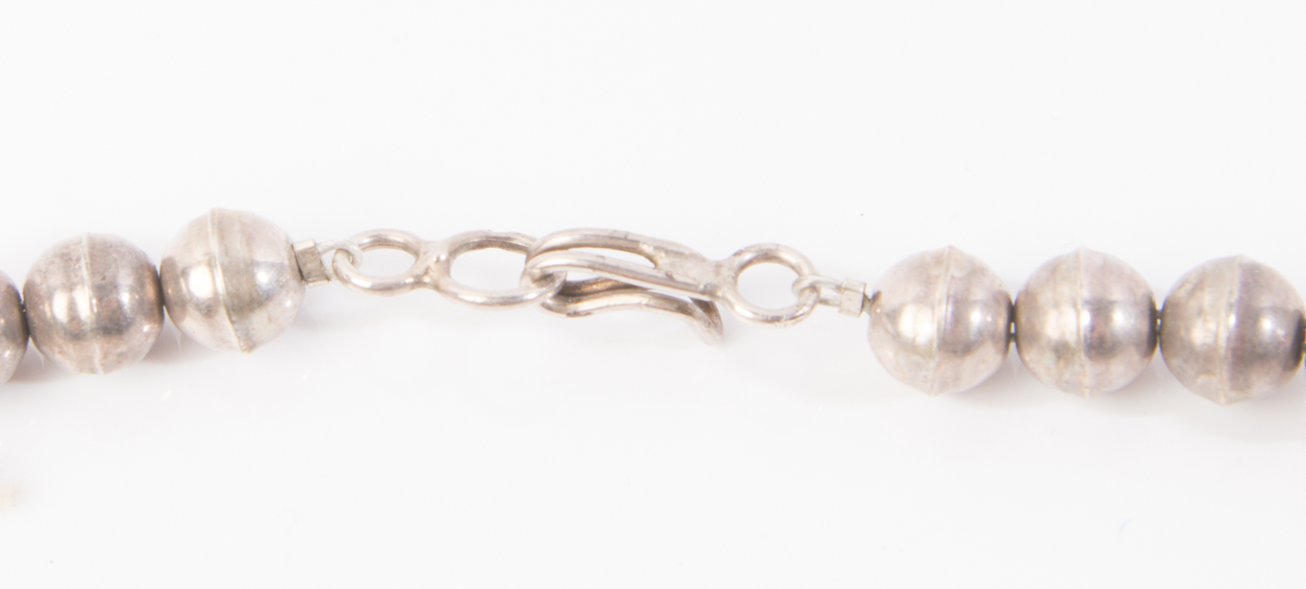 Native American Style Sterling Moonstone and Coral Squash Blossom Necklace