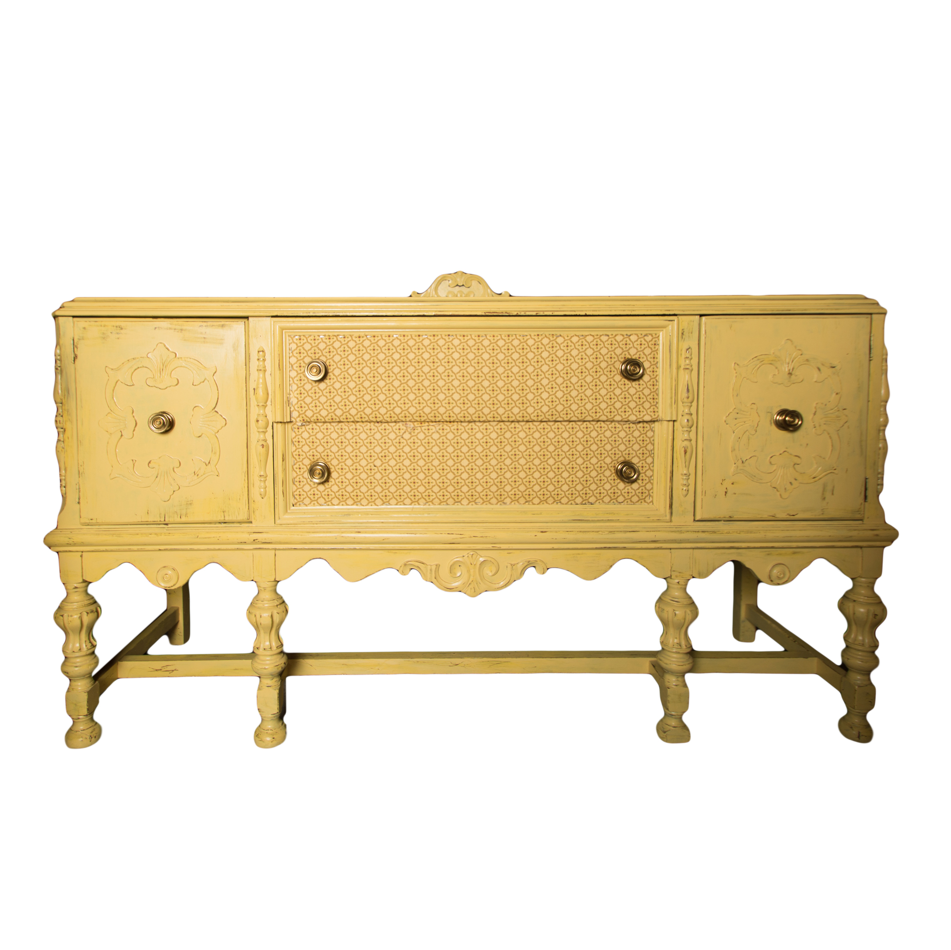 Vintage Jacobean Style Sideboard