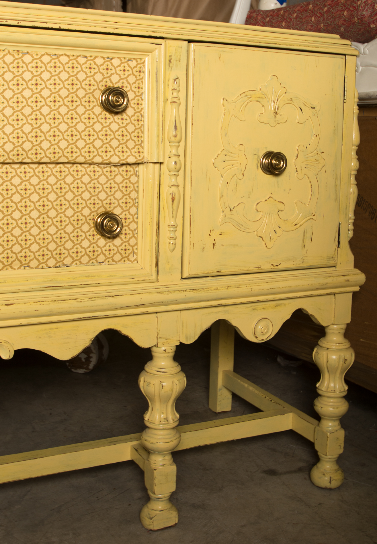 Vintage Jacobean Style Sideboard