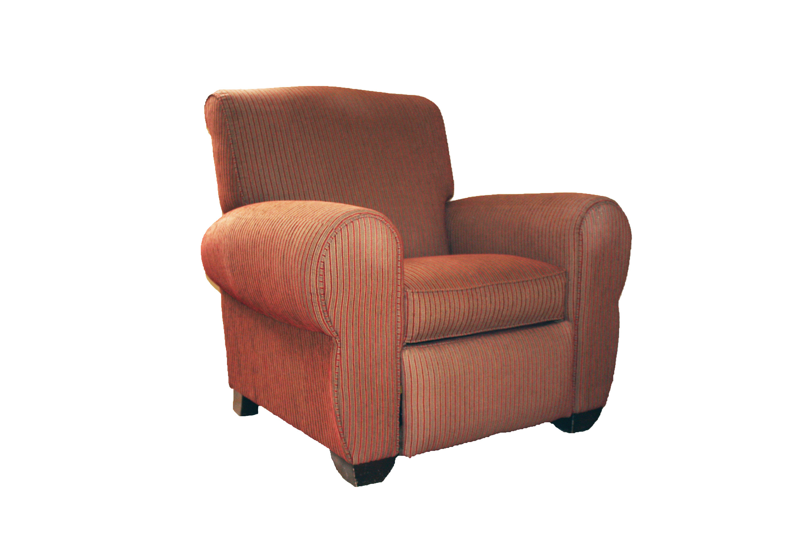 Red Striped Club Chair Recliner by La-Z-Boy