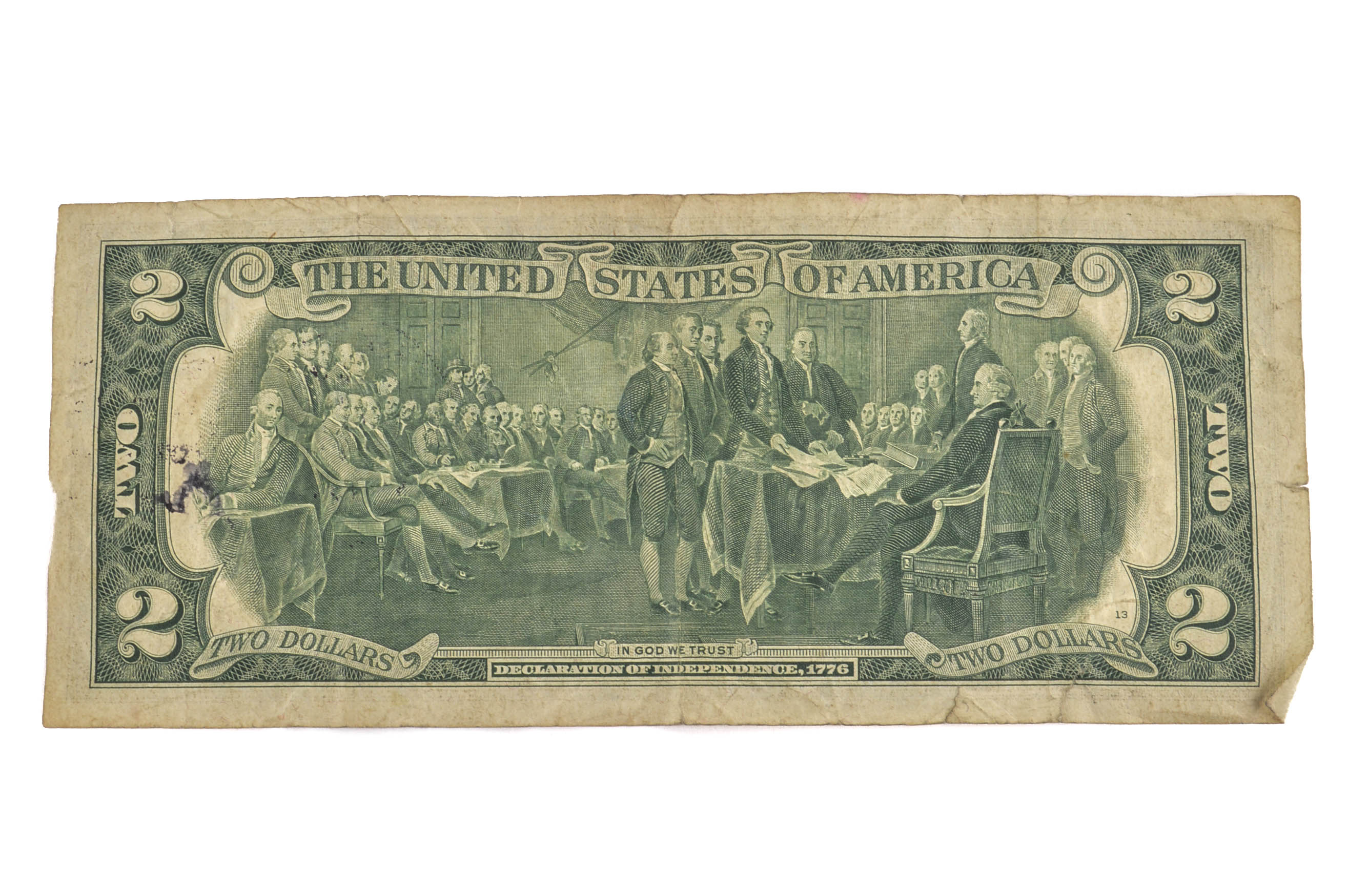 Seven 1976 United States $2 Federal Reserve Notes