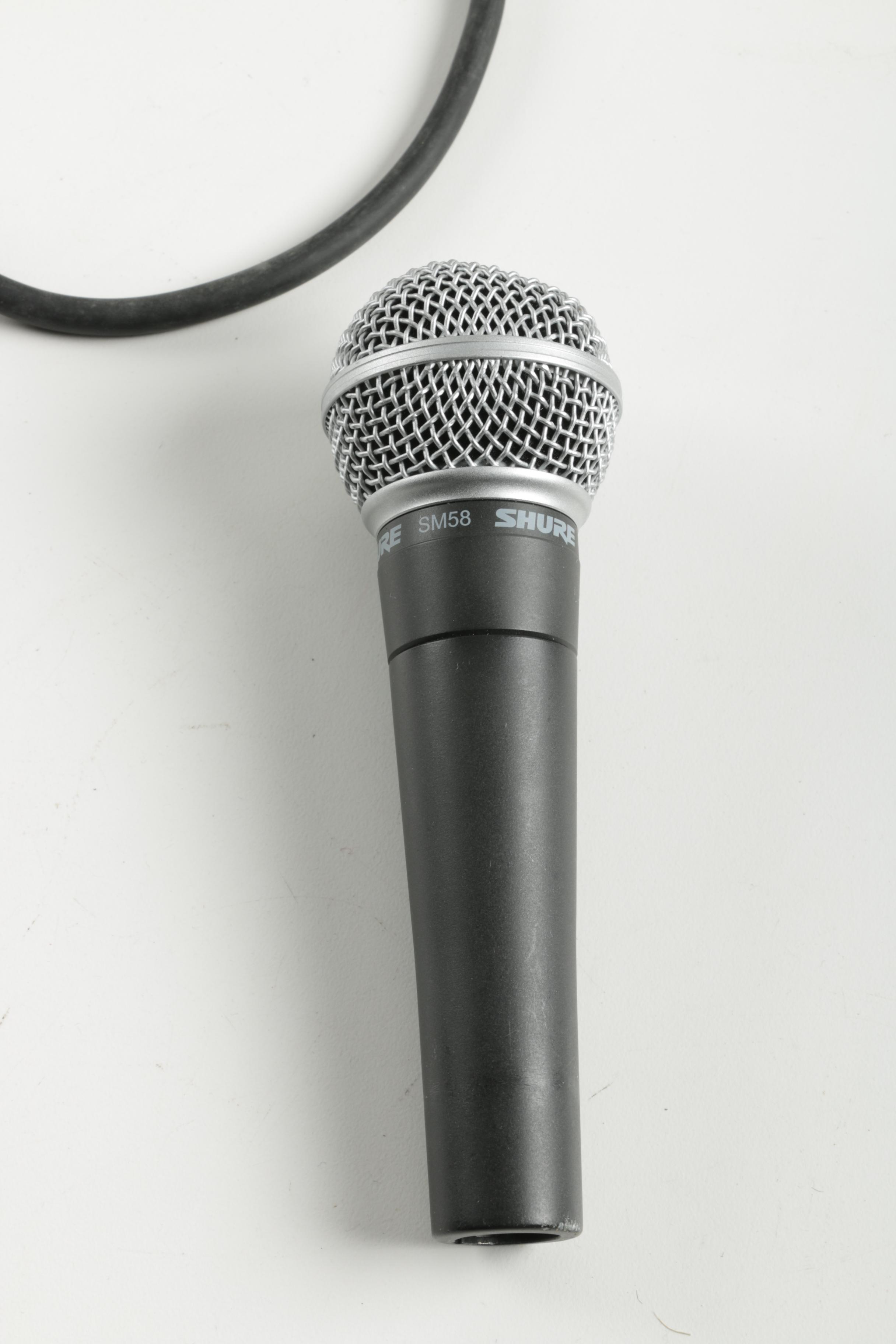 Shure SM58 Microphone and Cables