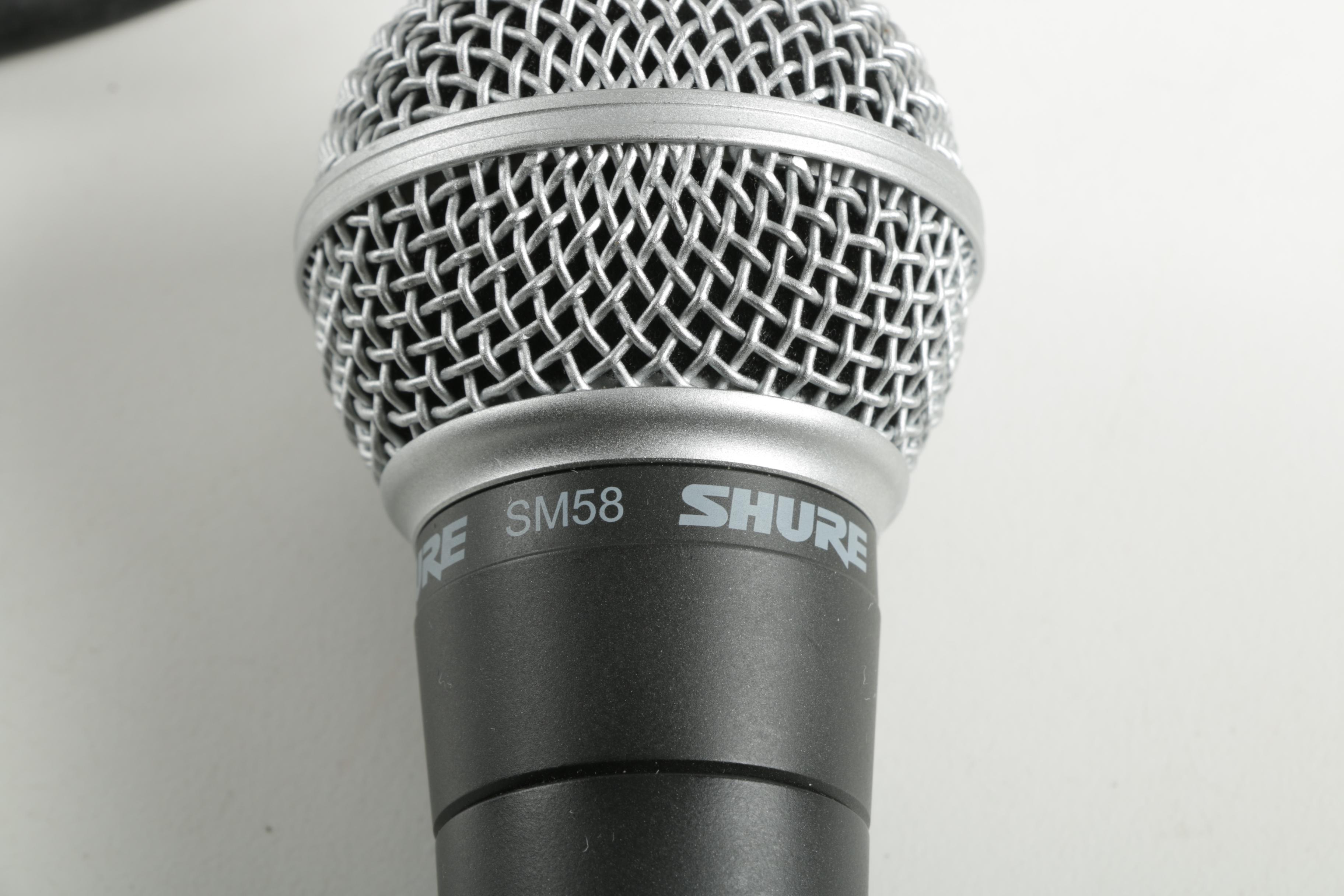 Shure SM58 Microphone and Cables