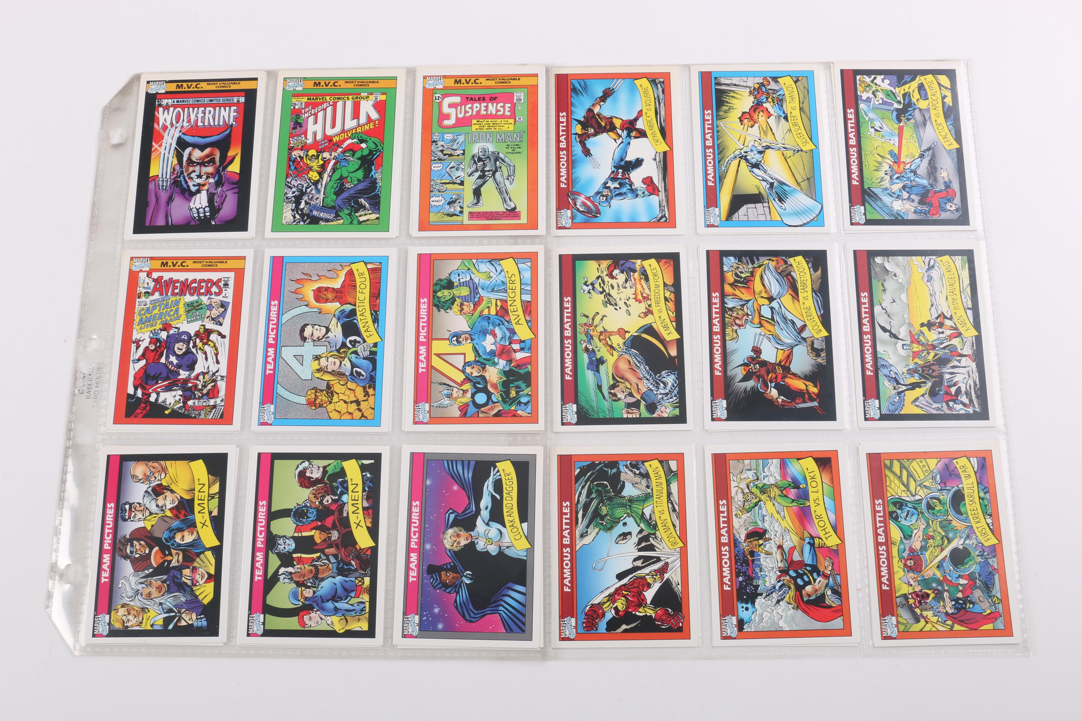 Collection of Marvel Universe Trading Cards
