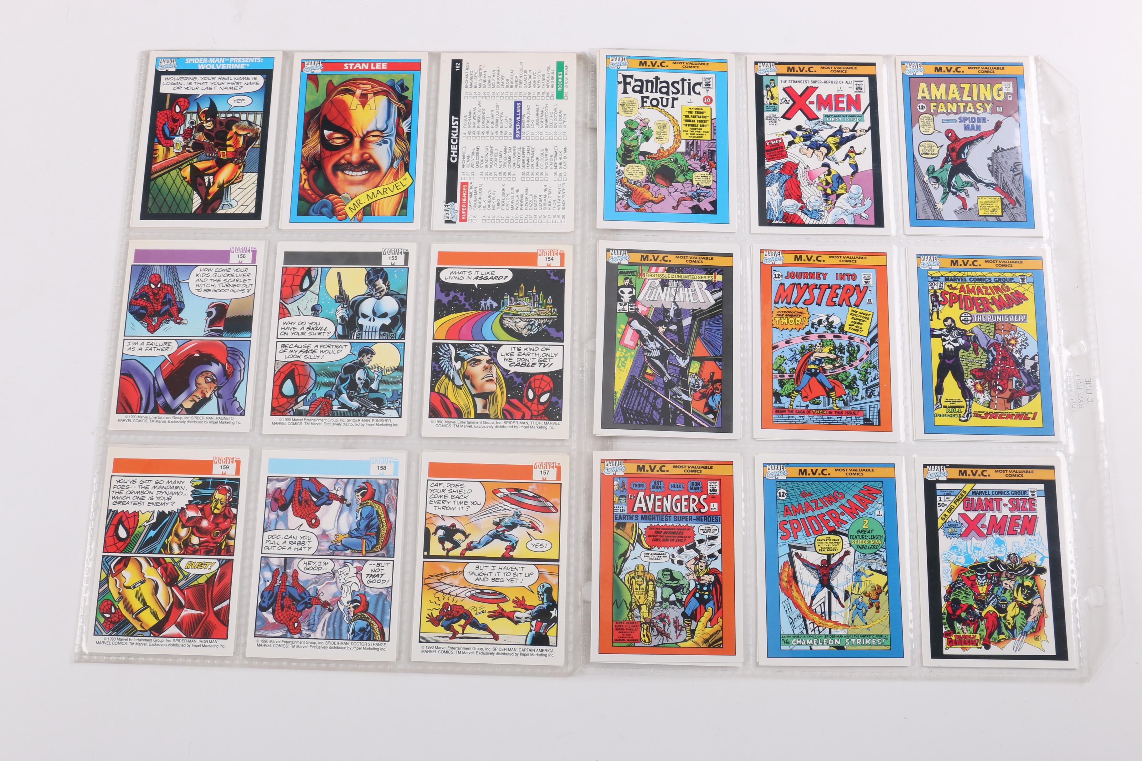 Collection of Marvel Universe Trading Cards