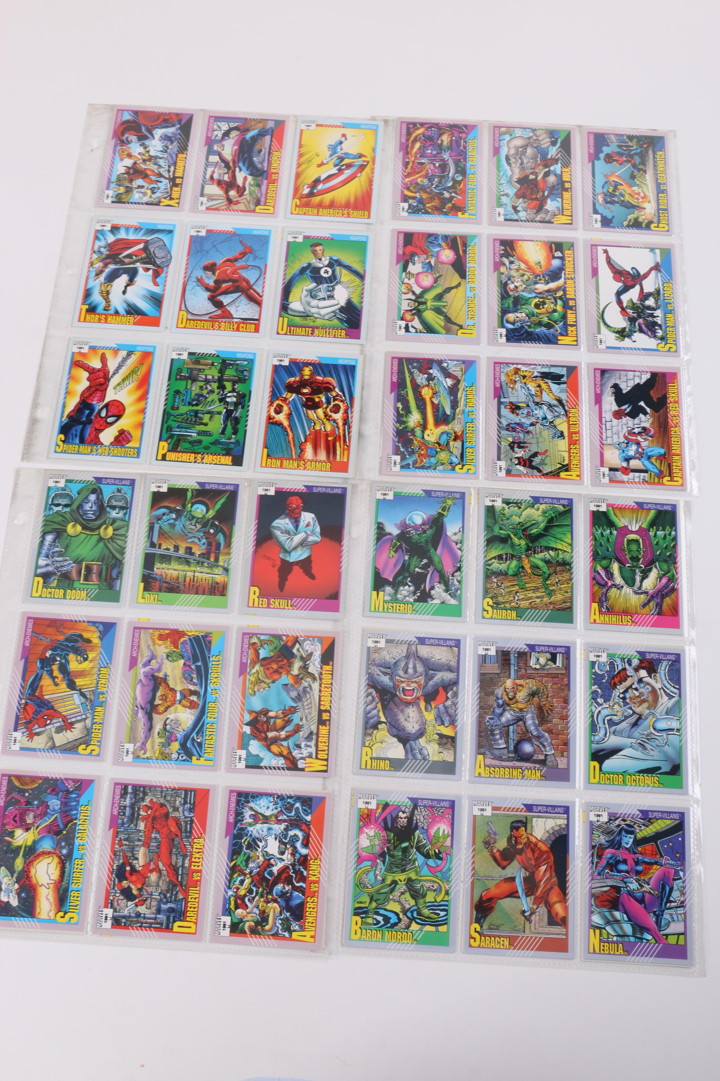 Collection of Marvel Universe Trading Cards