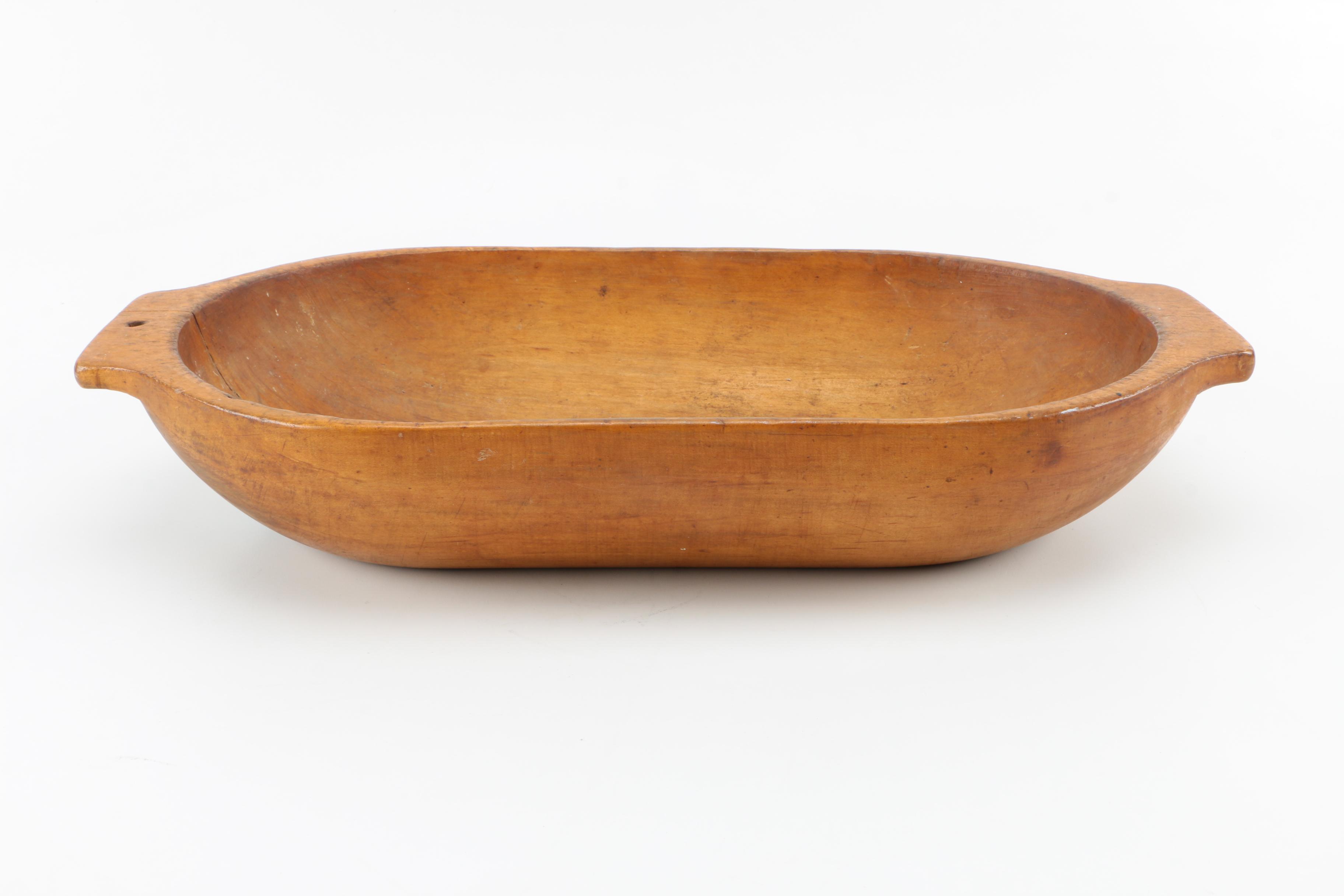 Decorative Wooden Dual Handled Oval Tray