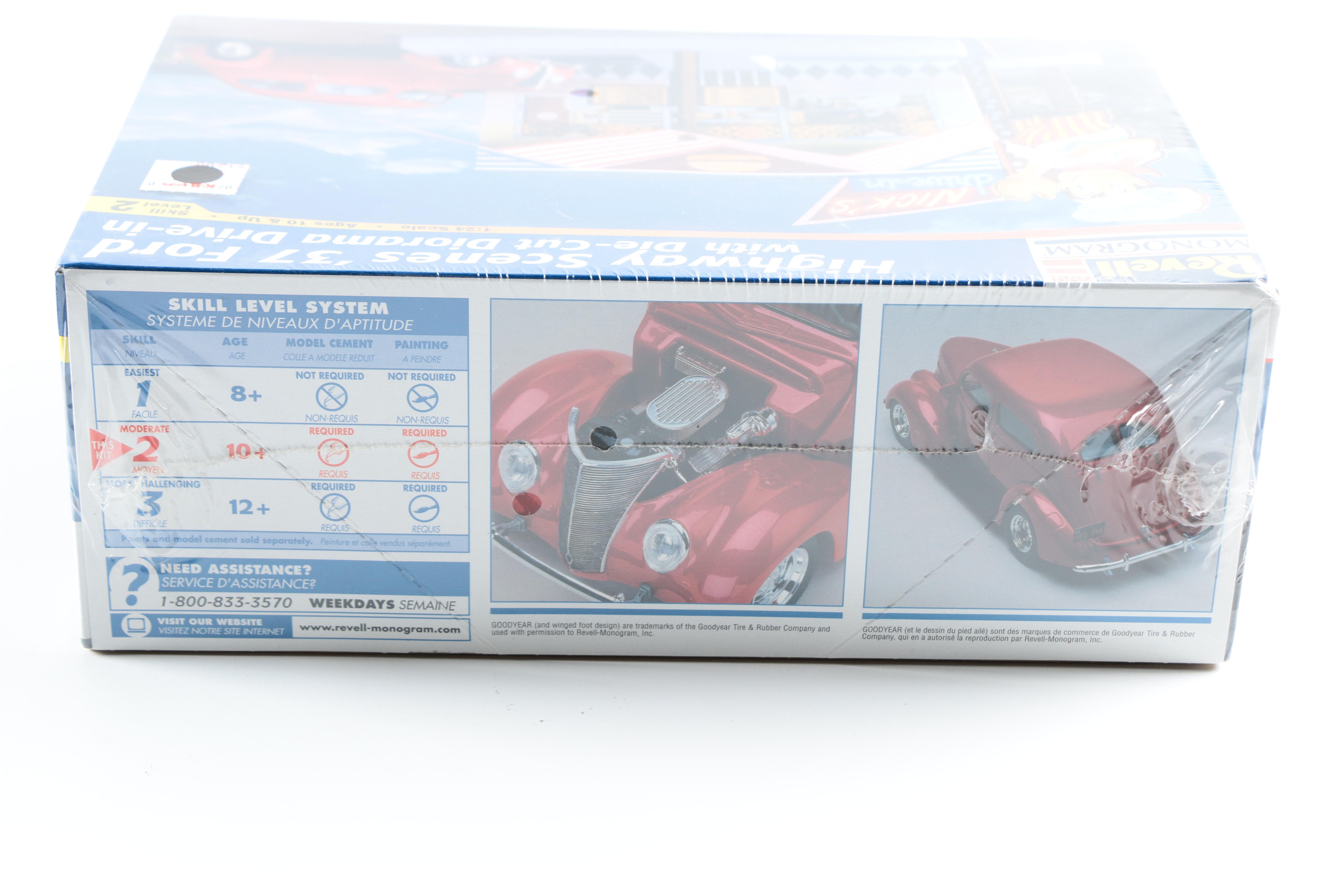 Revell Monogram Highway Scenes '37 Ford with Drive-In 1:24-Scale Model Kit