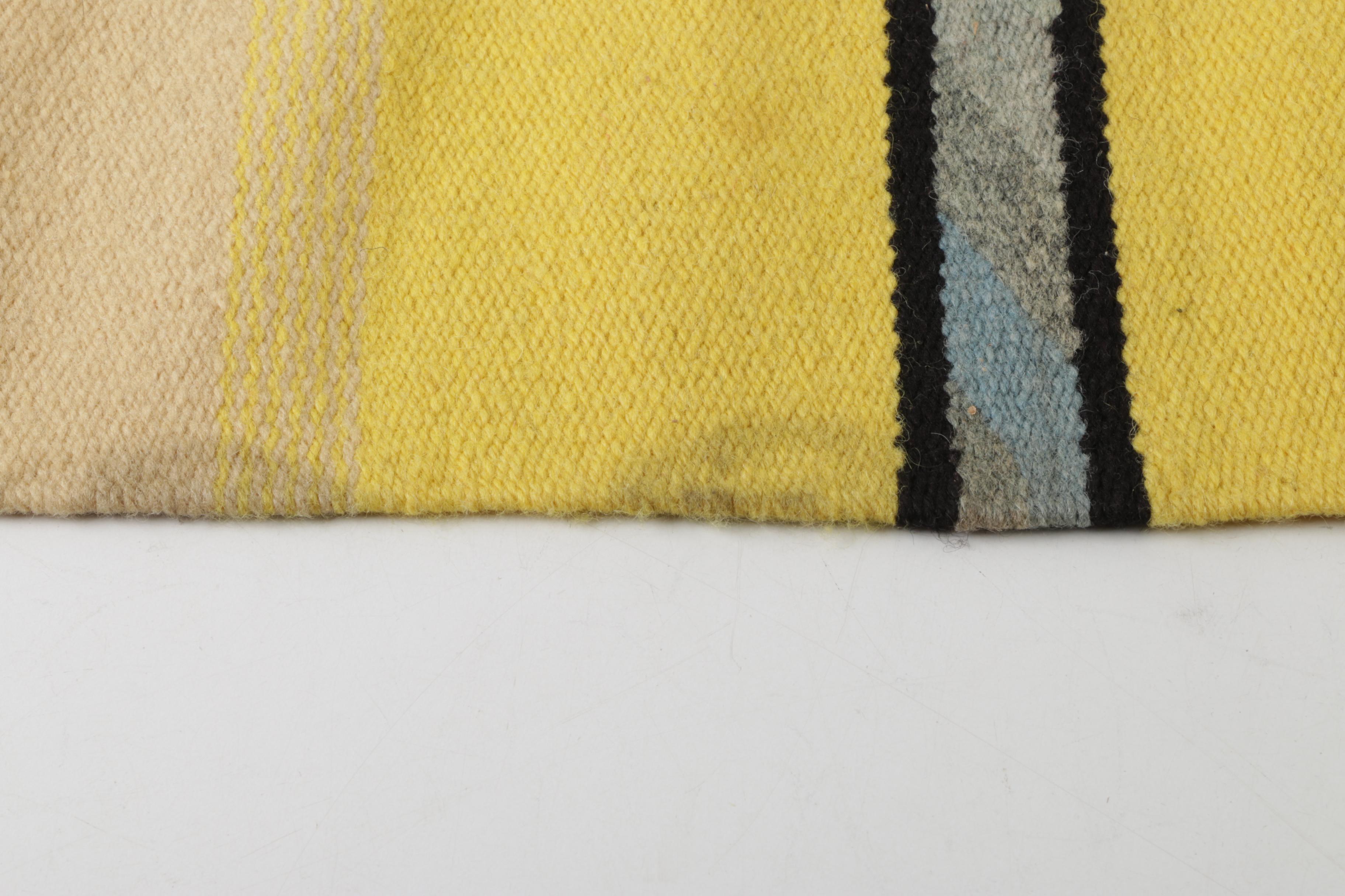 Handwoven Runner and Hand-Made Frond Basket