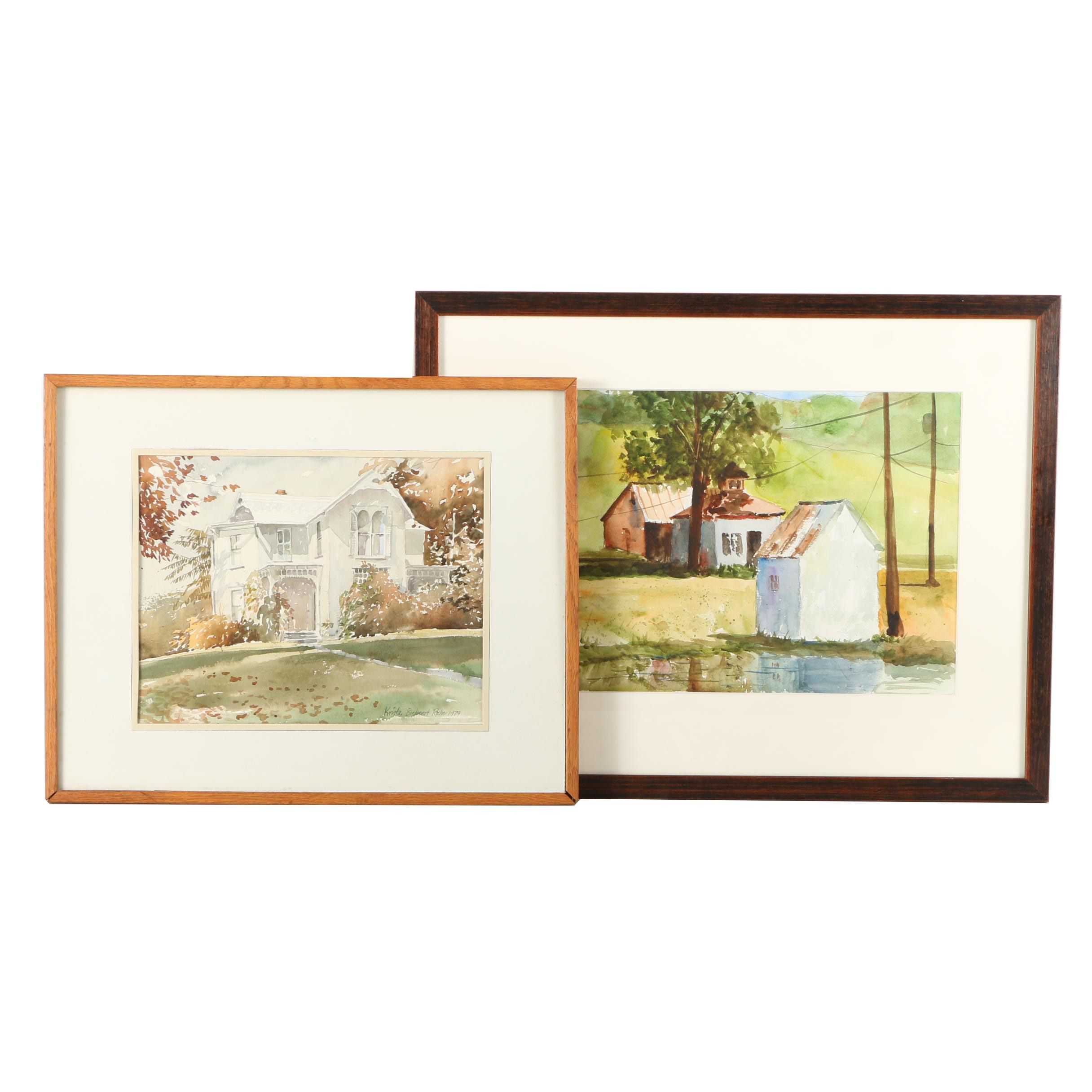 Watercolor Paintings of Buildings