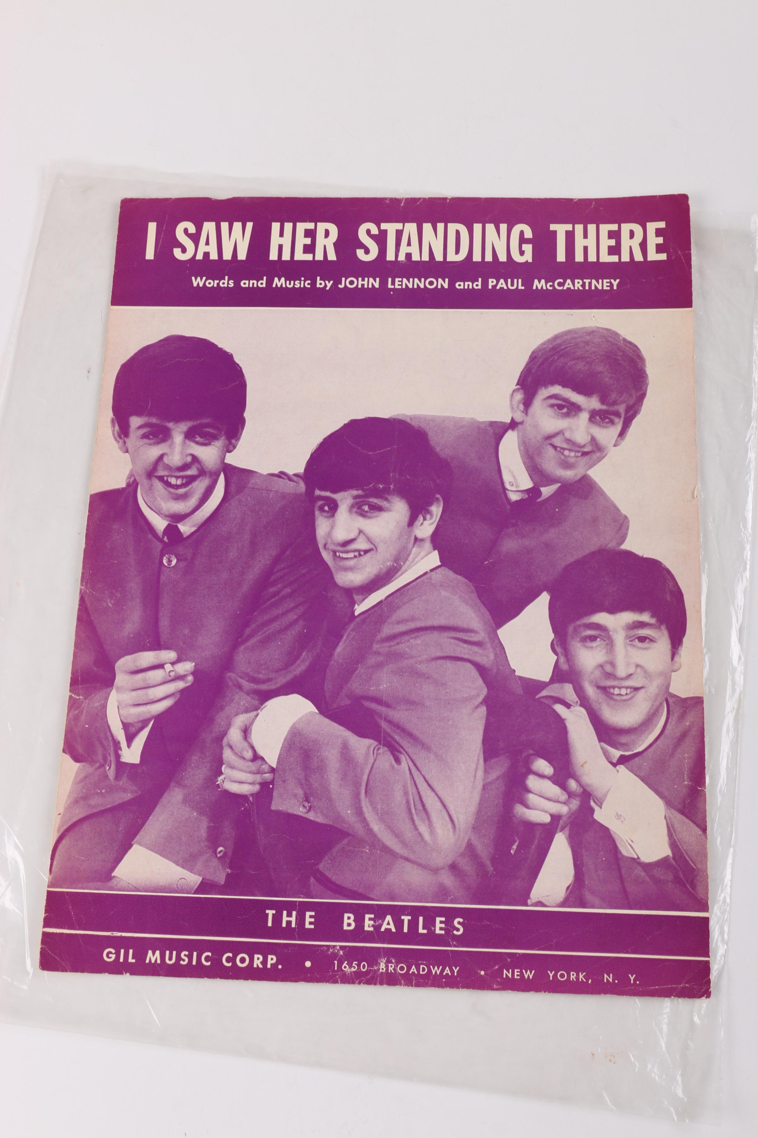 The Beatles 1964 Sheet Music for "She Loves You" and "I Saw Her Standing There"