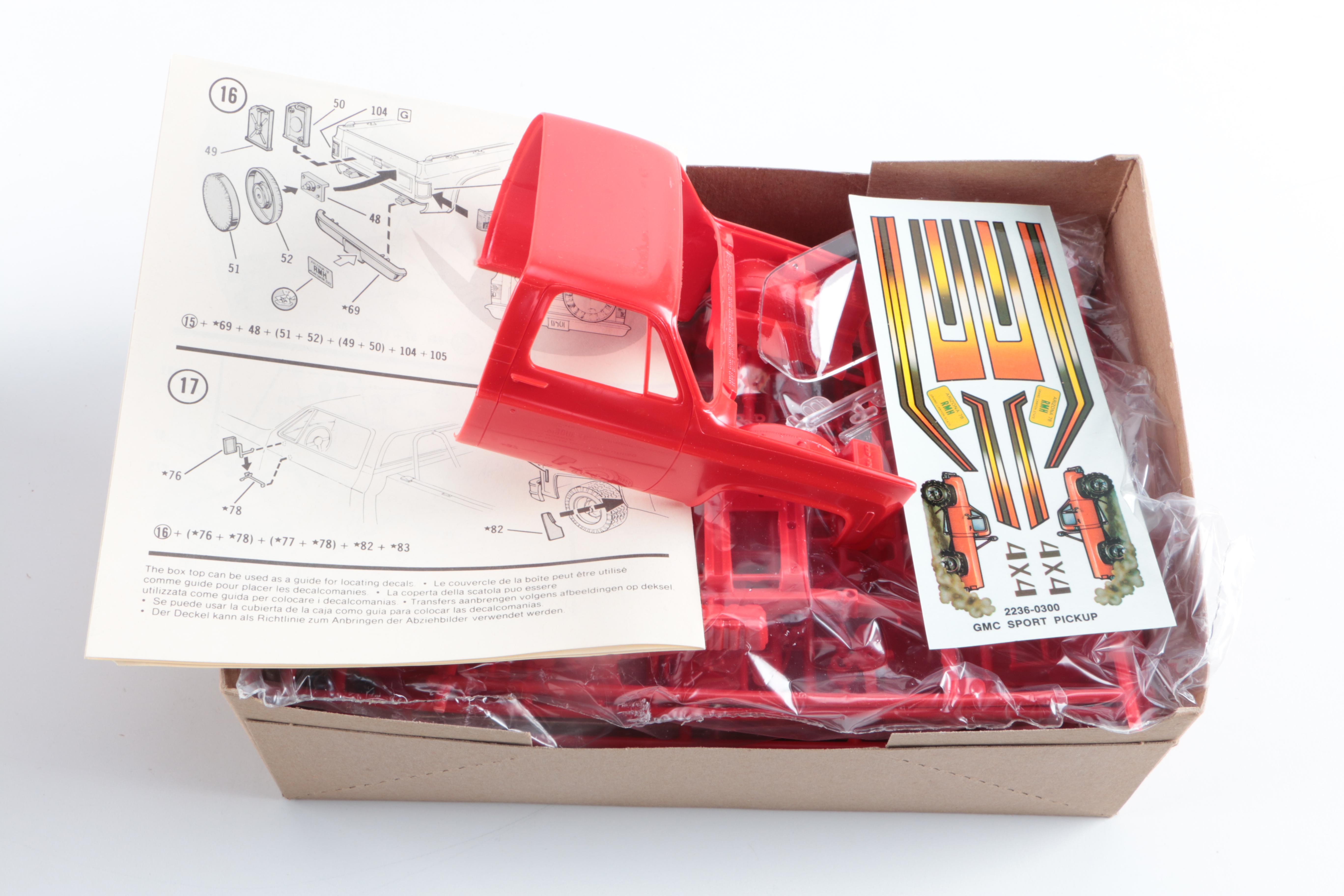 Collection of Vintage GMC Truck Model Kits