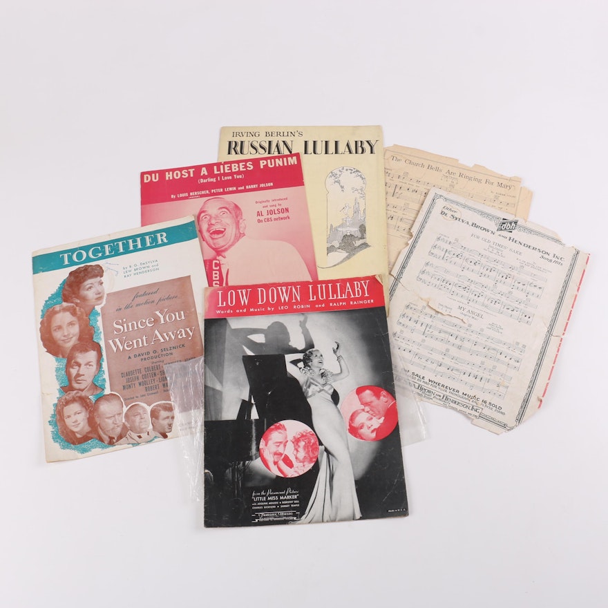 Vintage Loose-Leaf Sheet Music