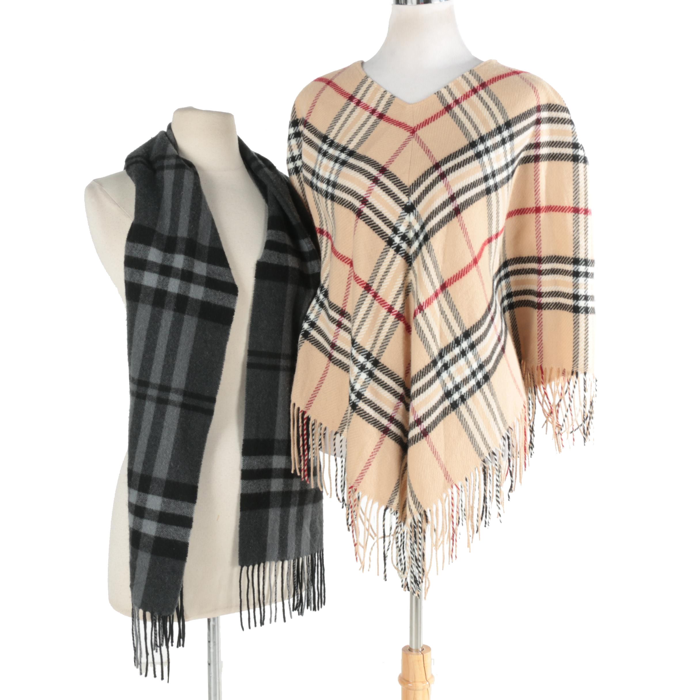 Plaid Scarf and Poncho Featuring Lord & Taylor