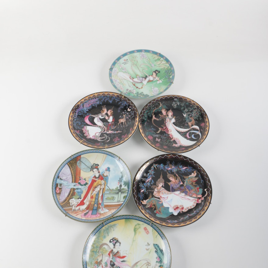 Thai and Chinese Decorative Porcelain Plates
