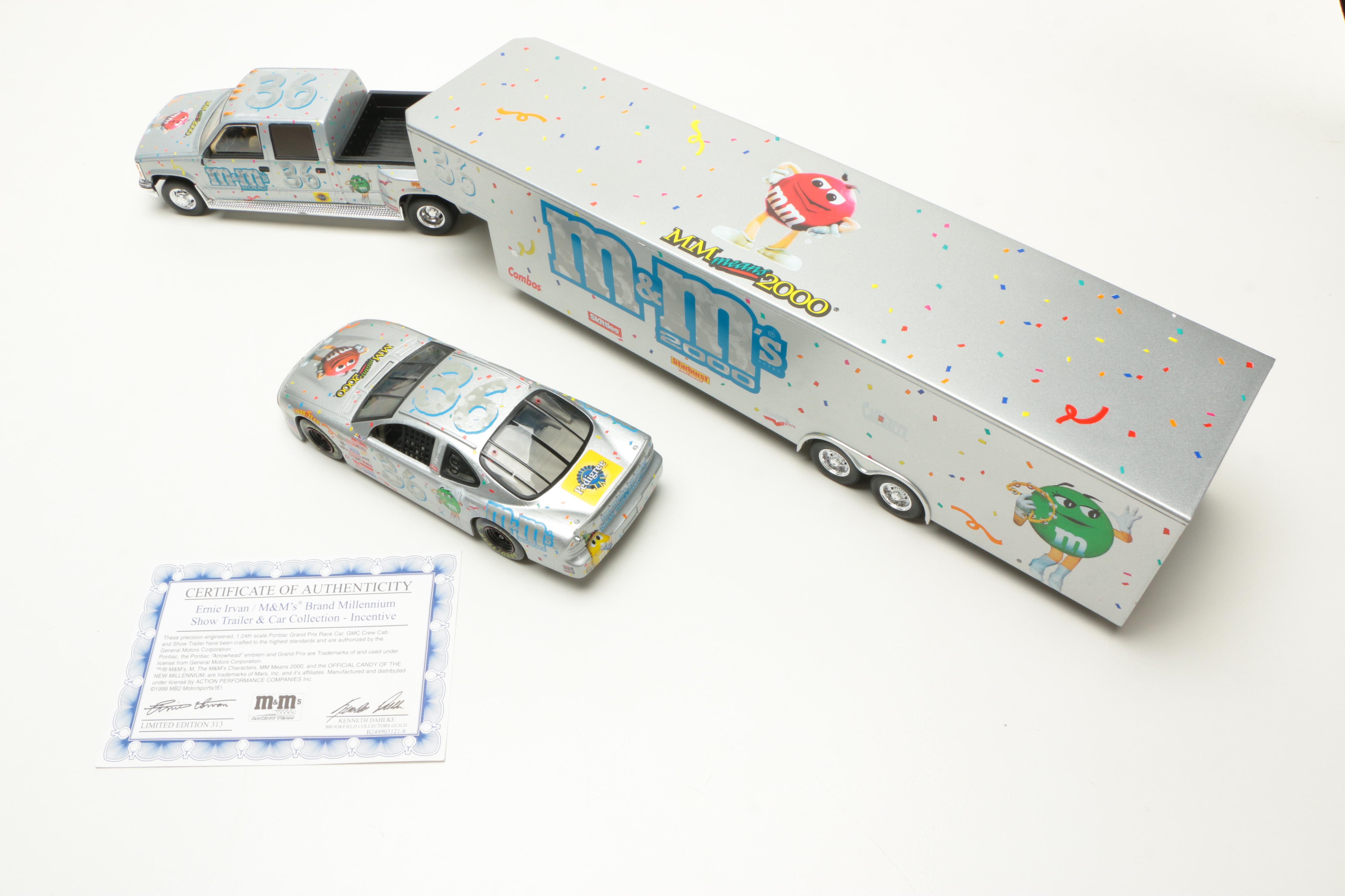 Limited Edition Brookfield Ernie Irvan M&M's Die-Cast Trailer