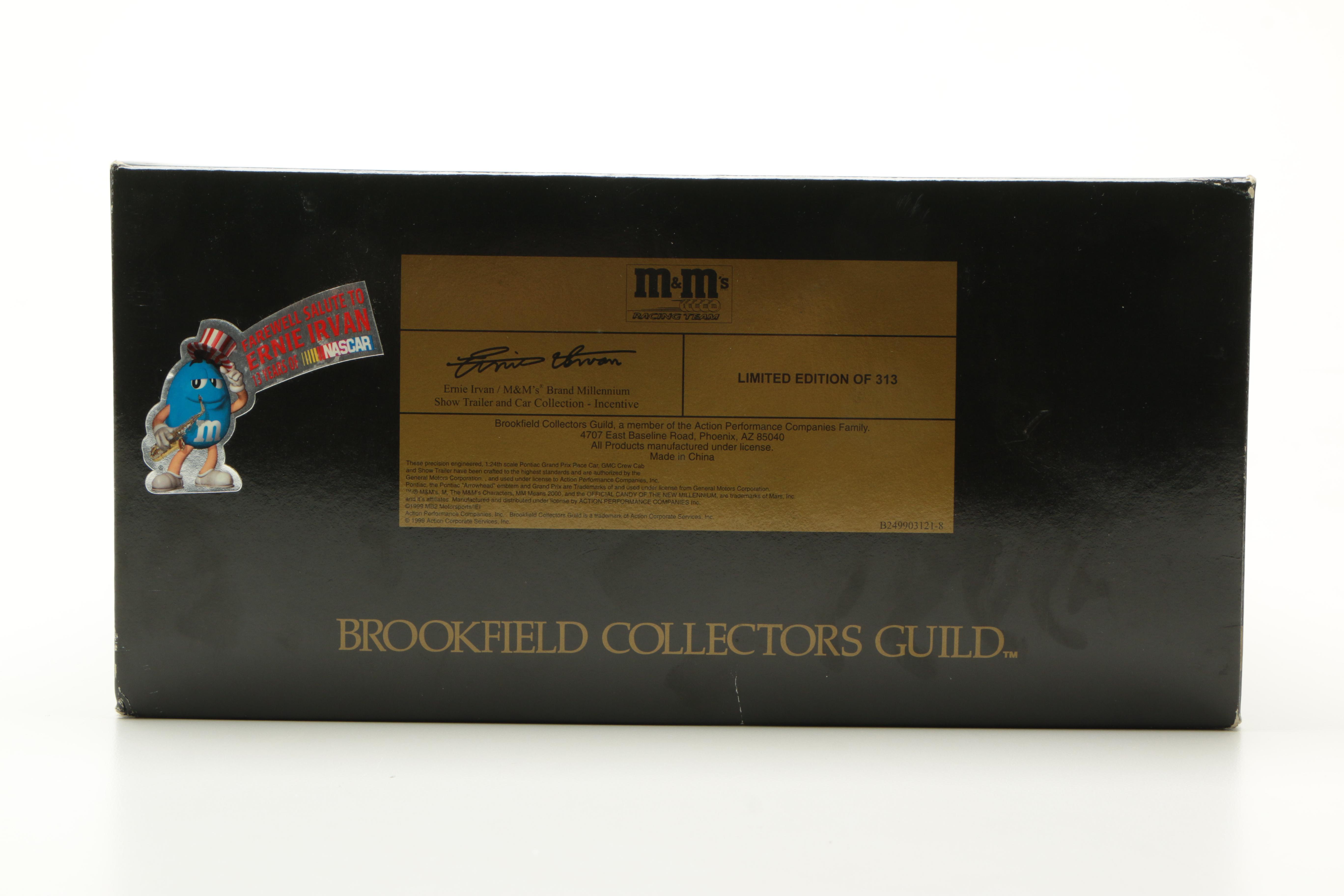 Limited Edition Brookfield Ernie Irvan M&M's Die-Cast Trailer
