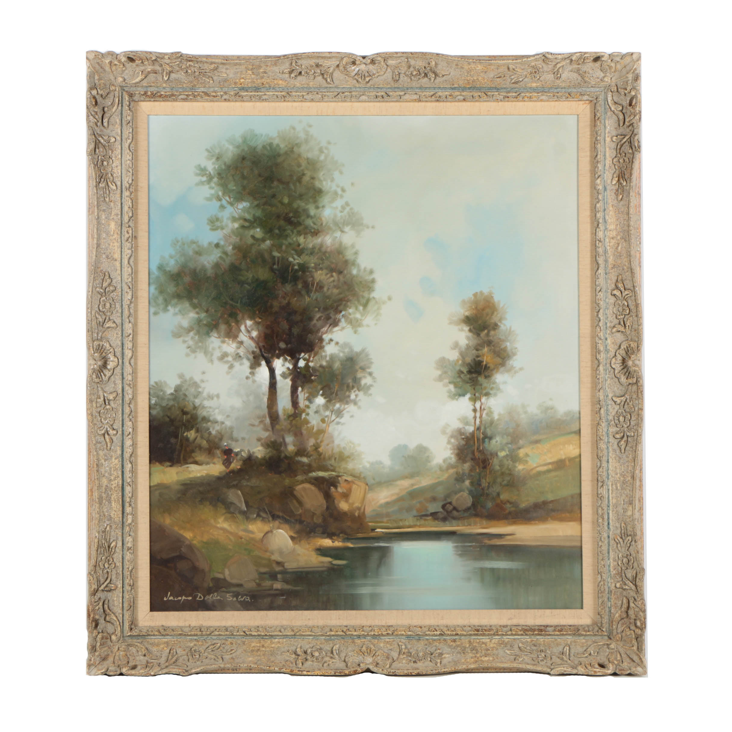 Jacopo della Selva Oil Painting on Canvas Romantic Rural Landscape