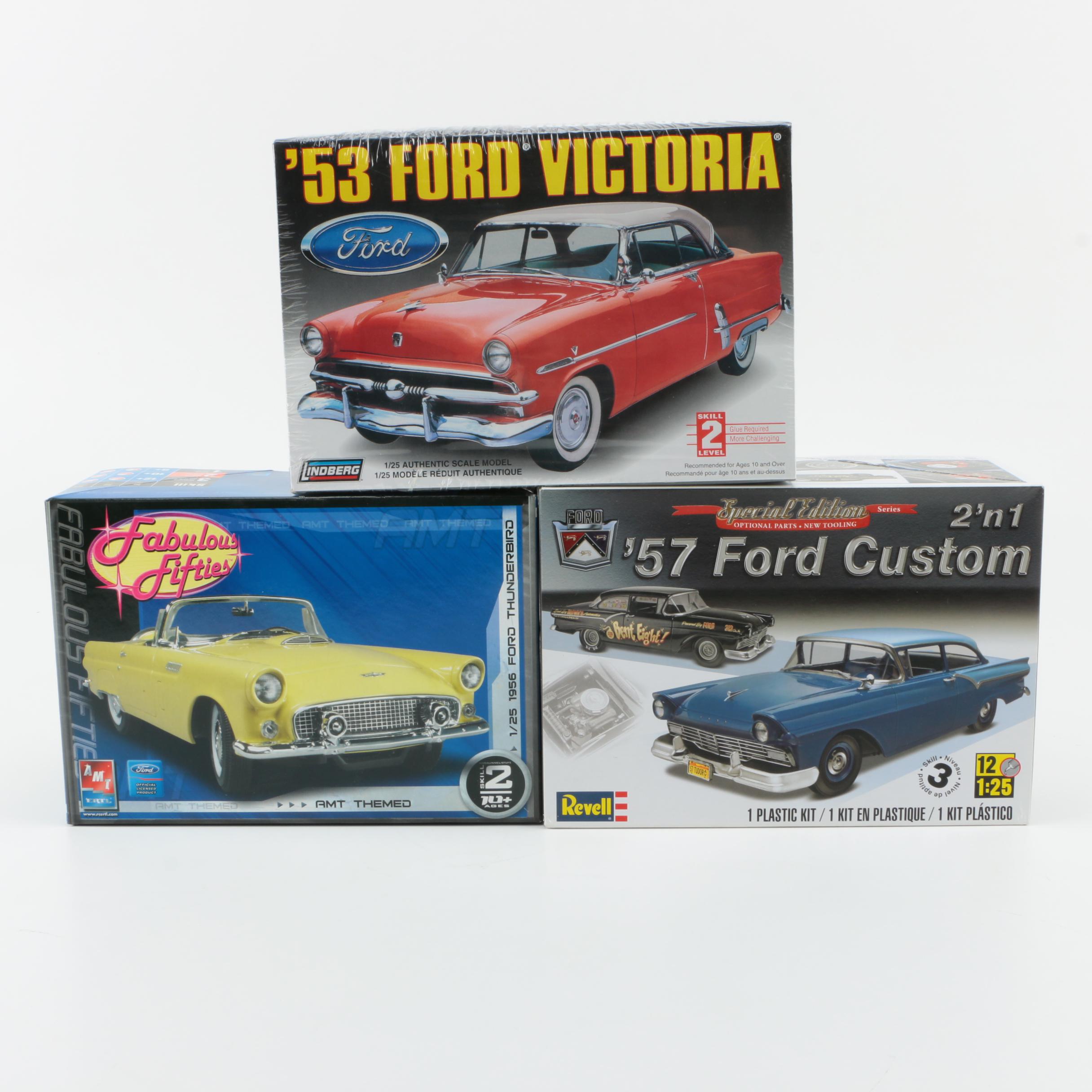 Vintage Model Car Kits Featuring Revell '57 Ford Custom