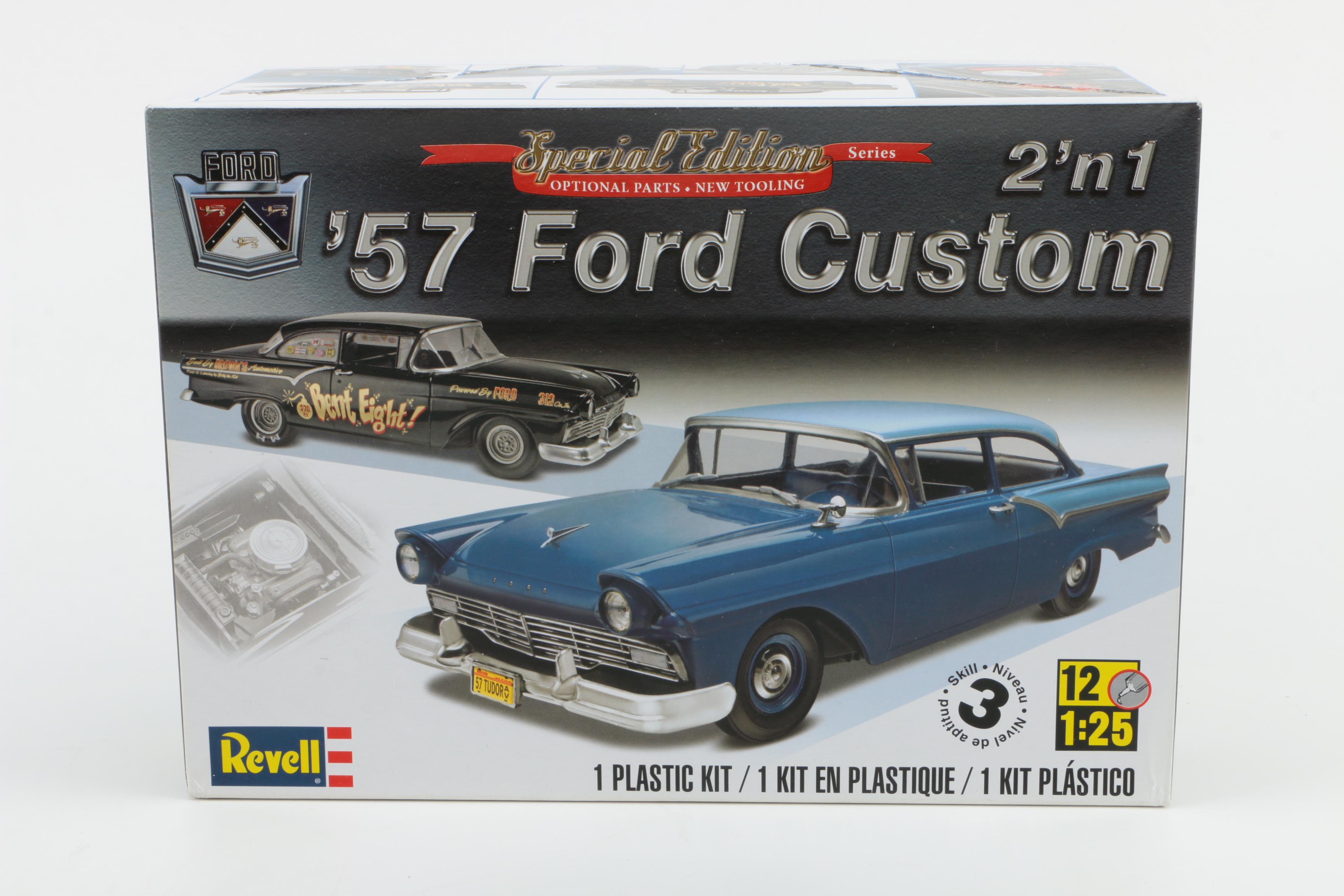 Vintage Model Car Kits Featuring Revell '57 Ford Custom