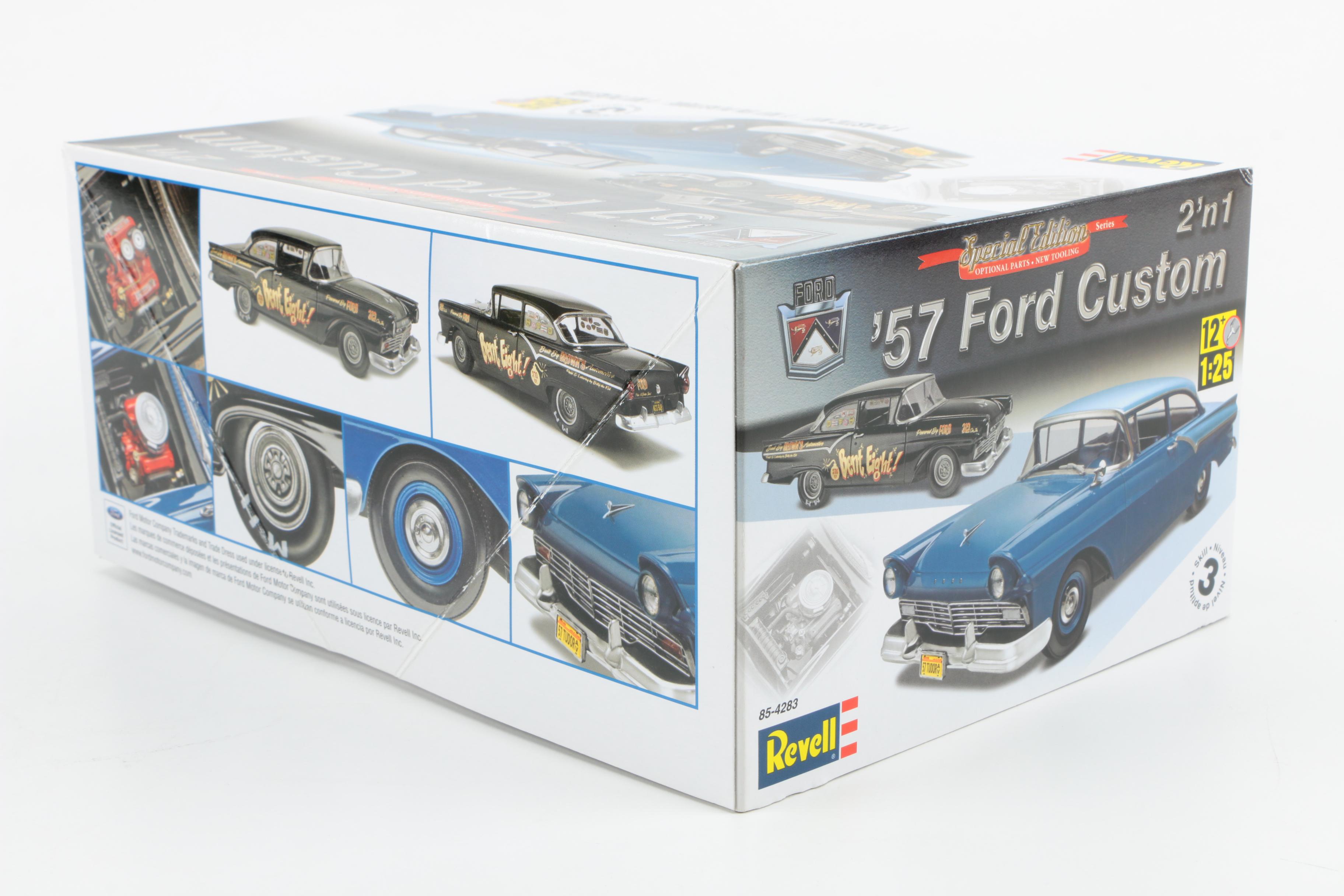 Vintage Model Car Kits Featuring Revell '57 Ford Custom