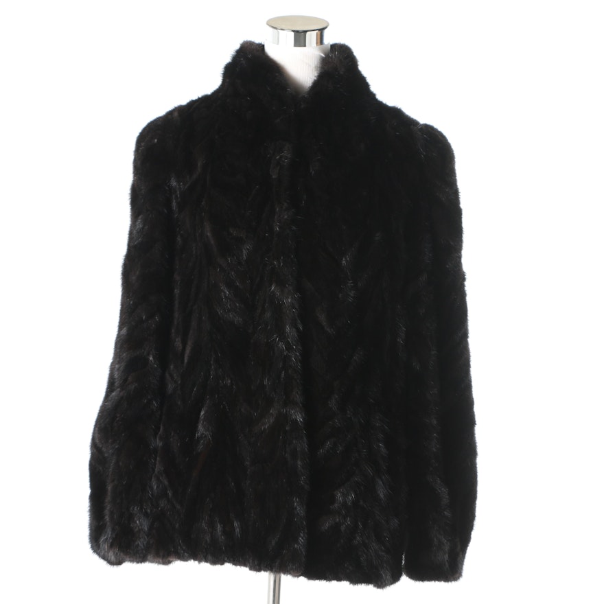 Women's Herringbone Mink Fur Coat