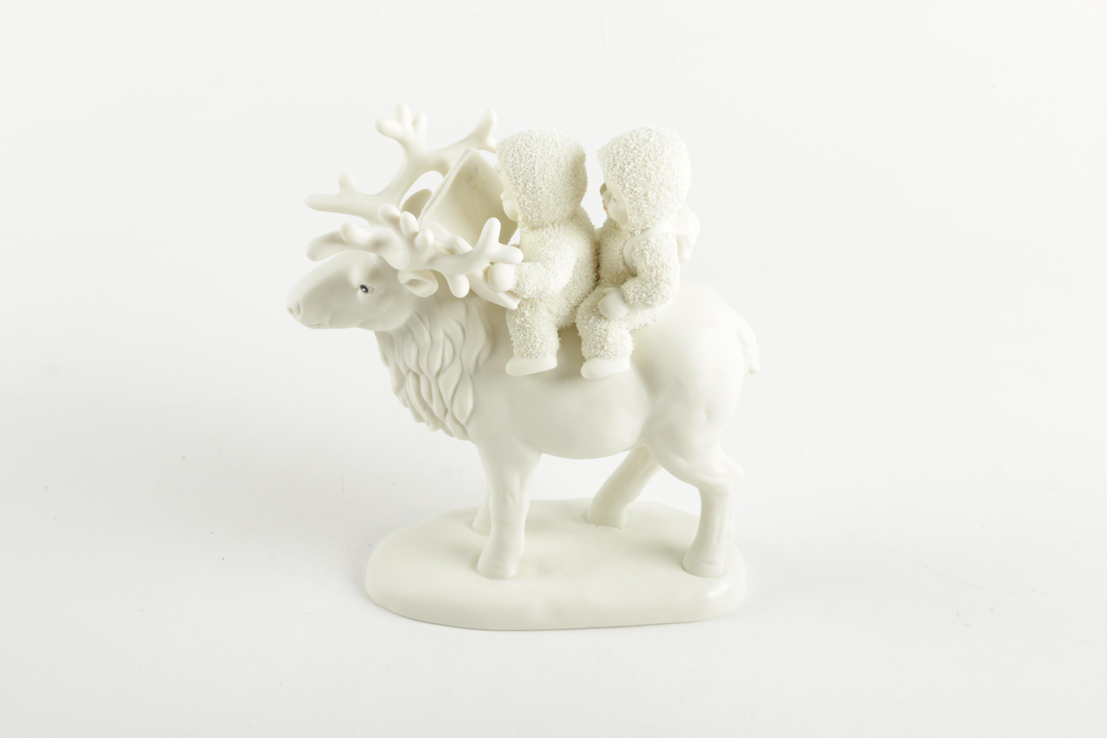 Department 56' Snowbaby Figurine "A Journey for Two, by Caribou"