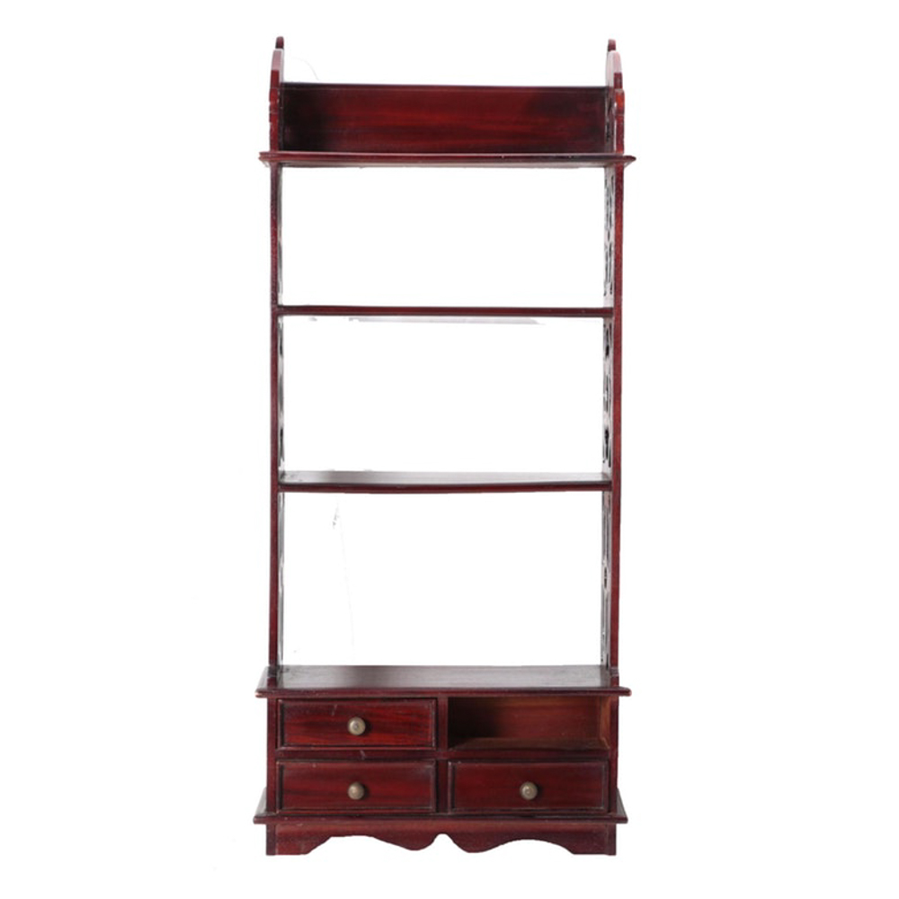Wall Mount Curio Shelf with Drawers