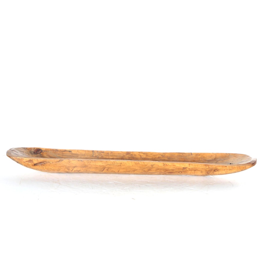 Antique Wooden Dough Bowl