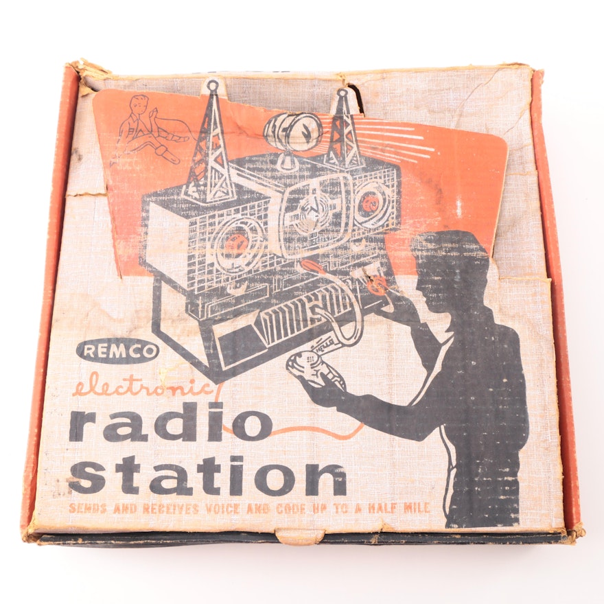 1950s Remco Electronic Radio Station Hobby Kit with Box