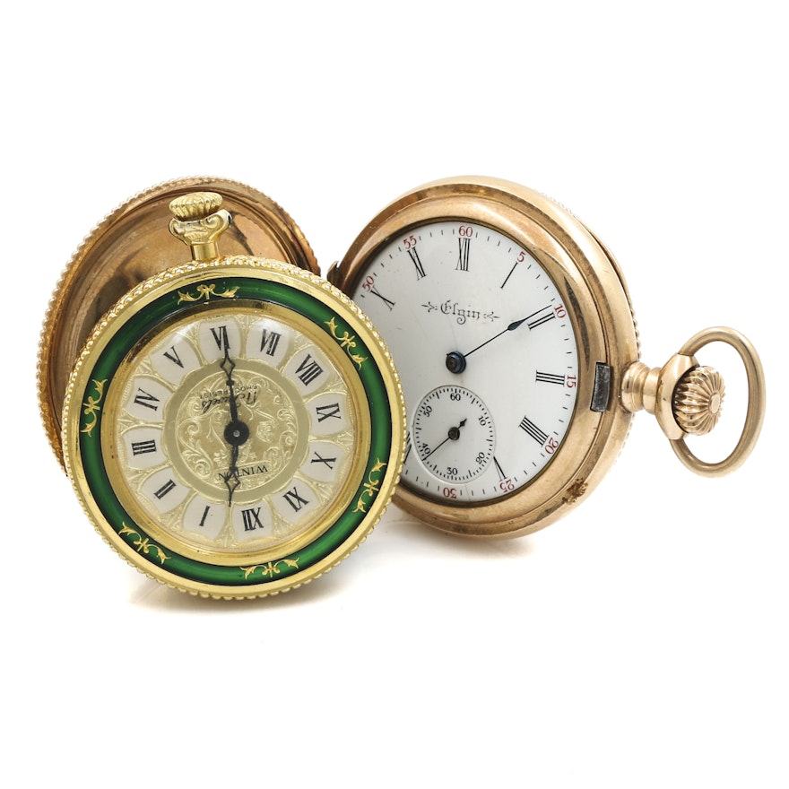 Gold Tone Elgin and Winton Pocket Watch