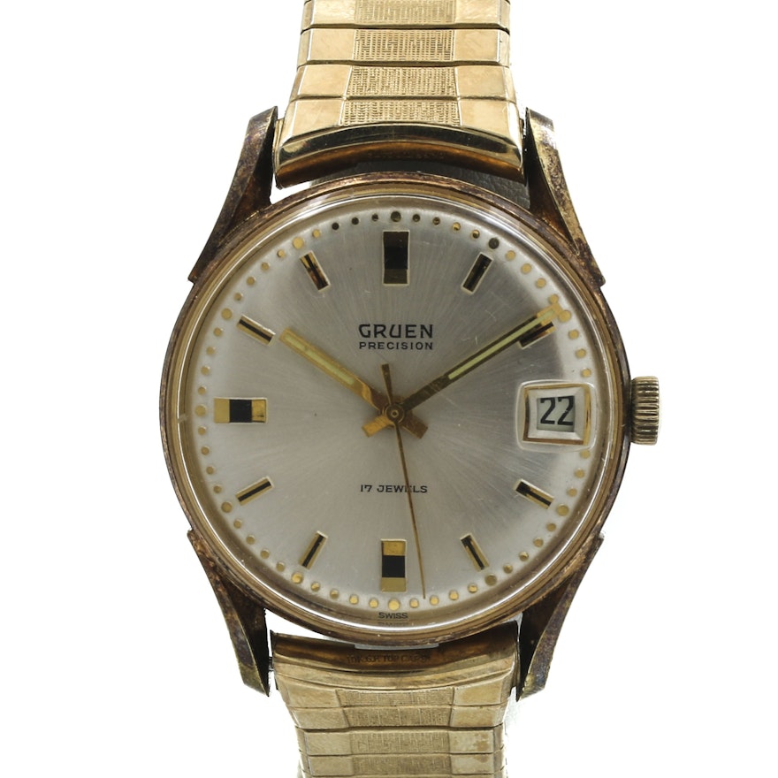 Gruen Precision Gold Tone Wristwatch