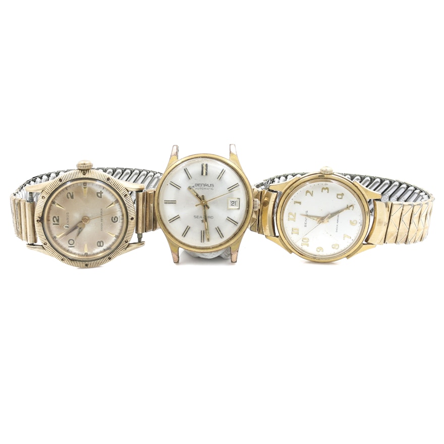 Benrus Gold Plated Wristwatches