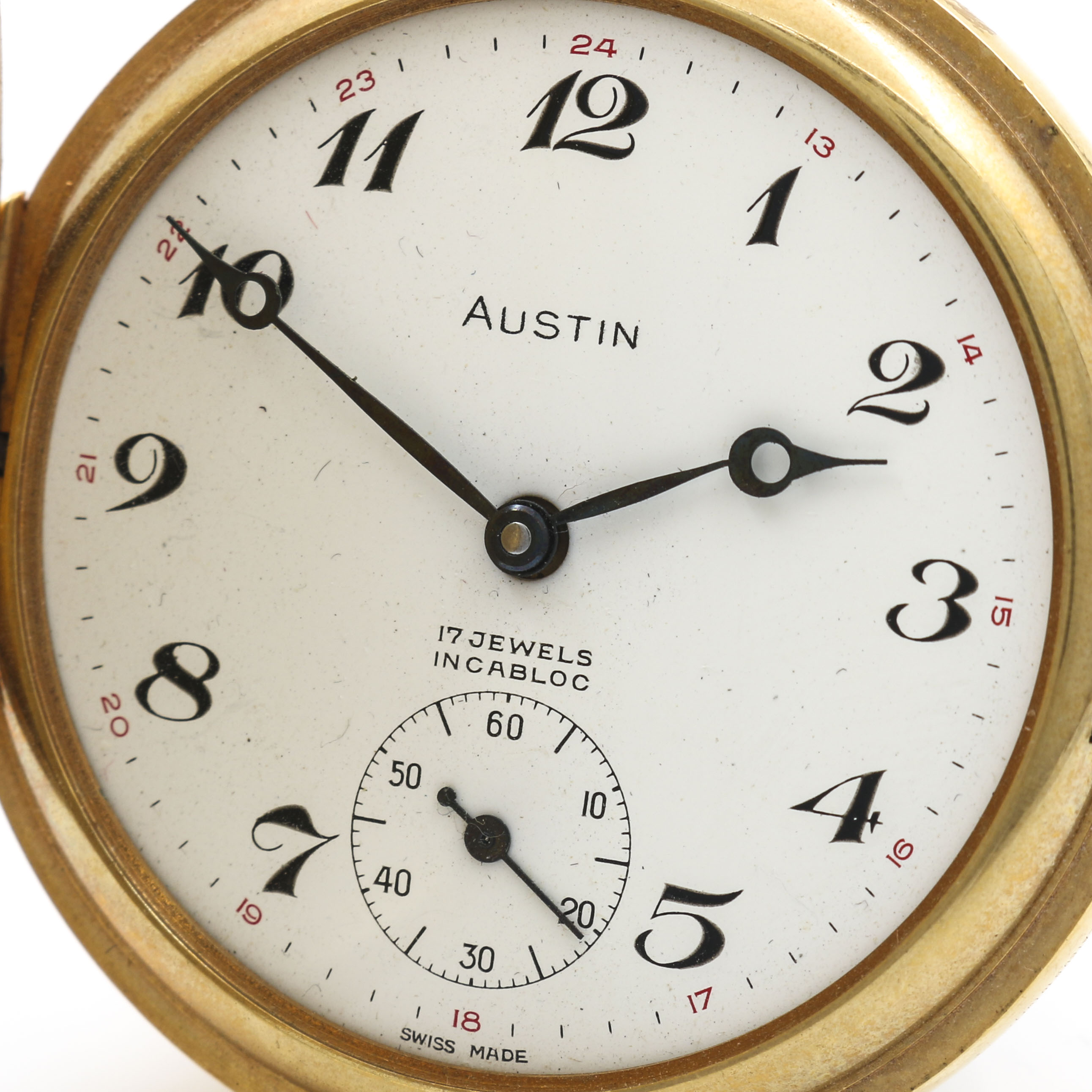 Austin Gold Tone Pocket Watch