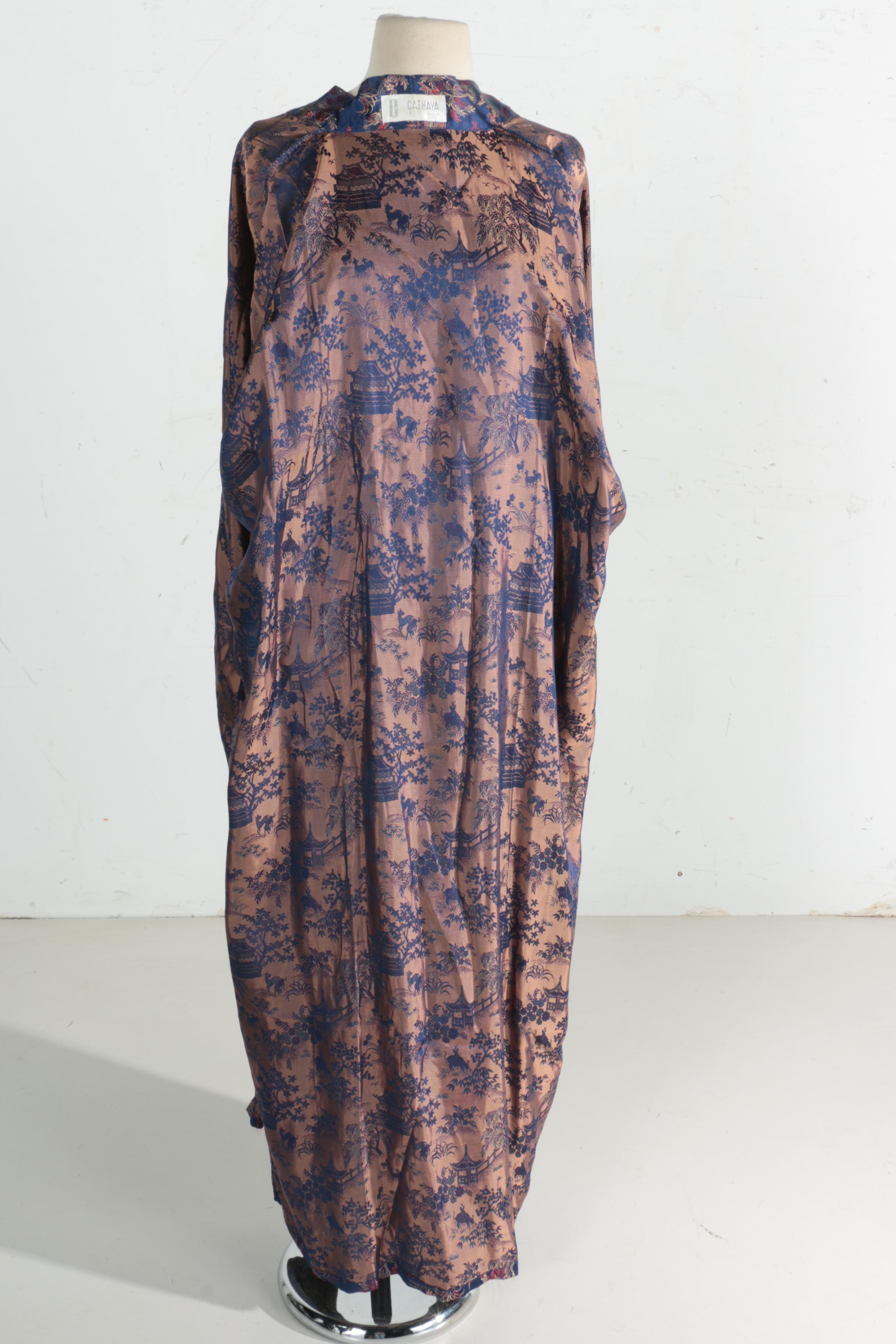 Cathaya Silk Chinese Inspired Brocade Full Length Robe