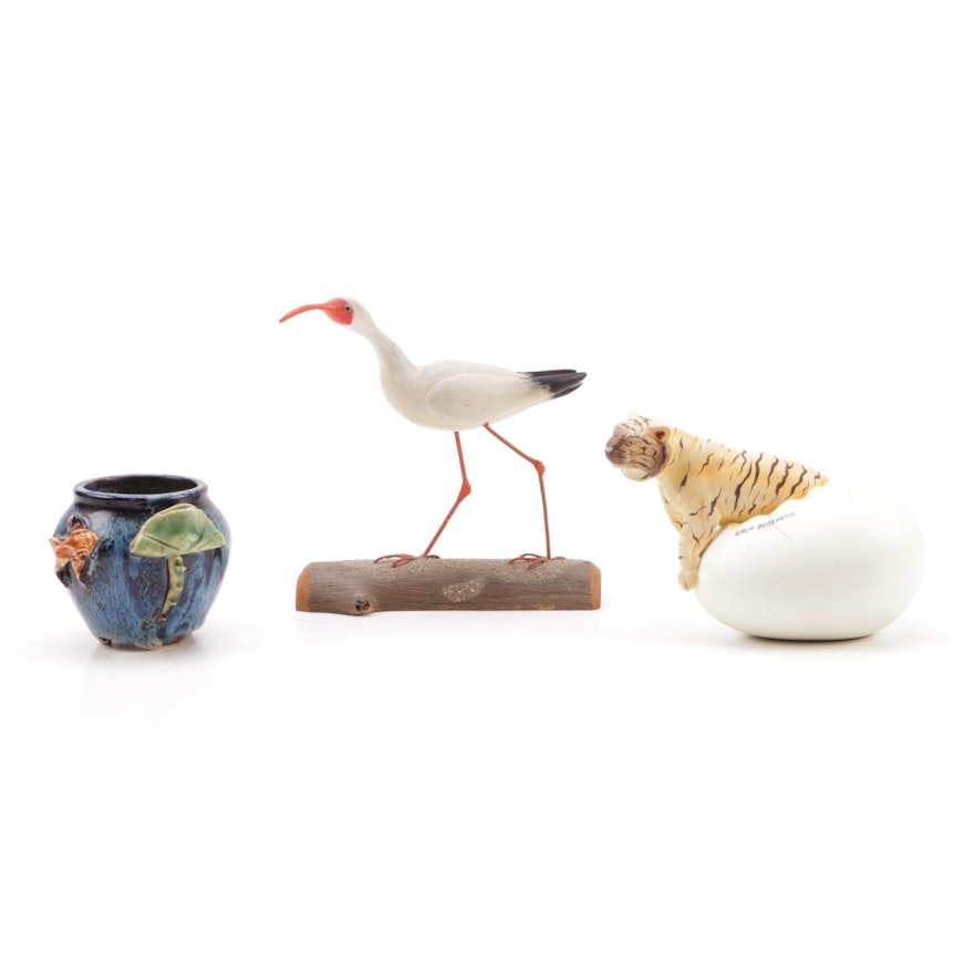 Ceramic Animal-Themed Figurines including a Sergio Bustamante
