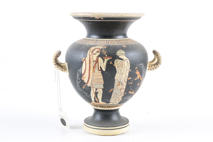 Reproduction Attic Red Figure Hand-Painted Krater