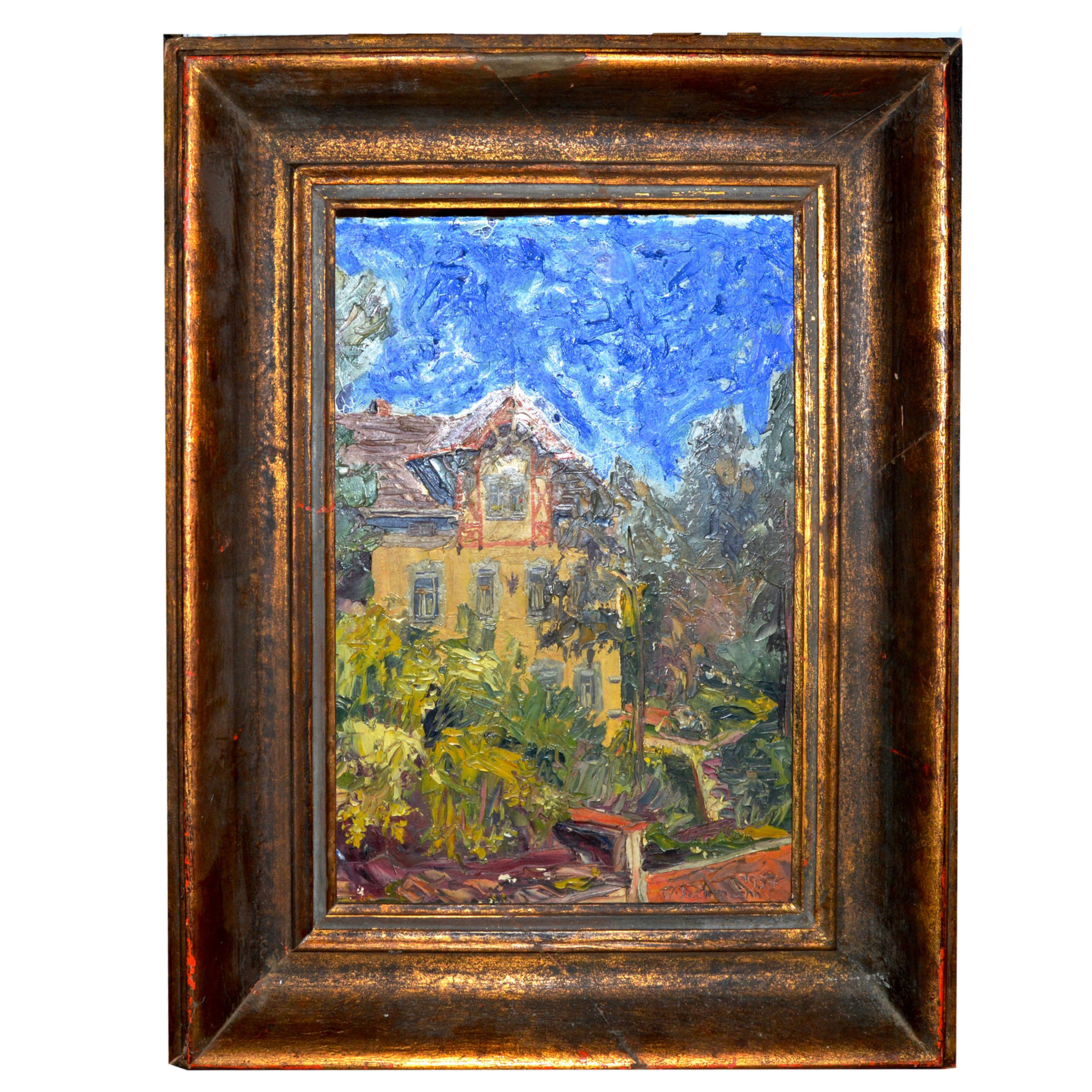 W. Bachmann Original 1957 Oil Impasto Painting on Canvas
