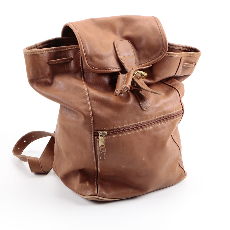 Coach Brown Leather Backpack