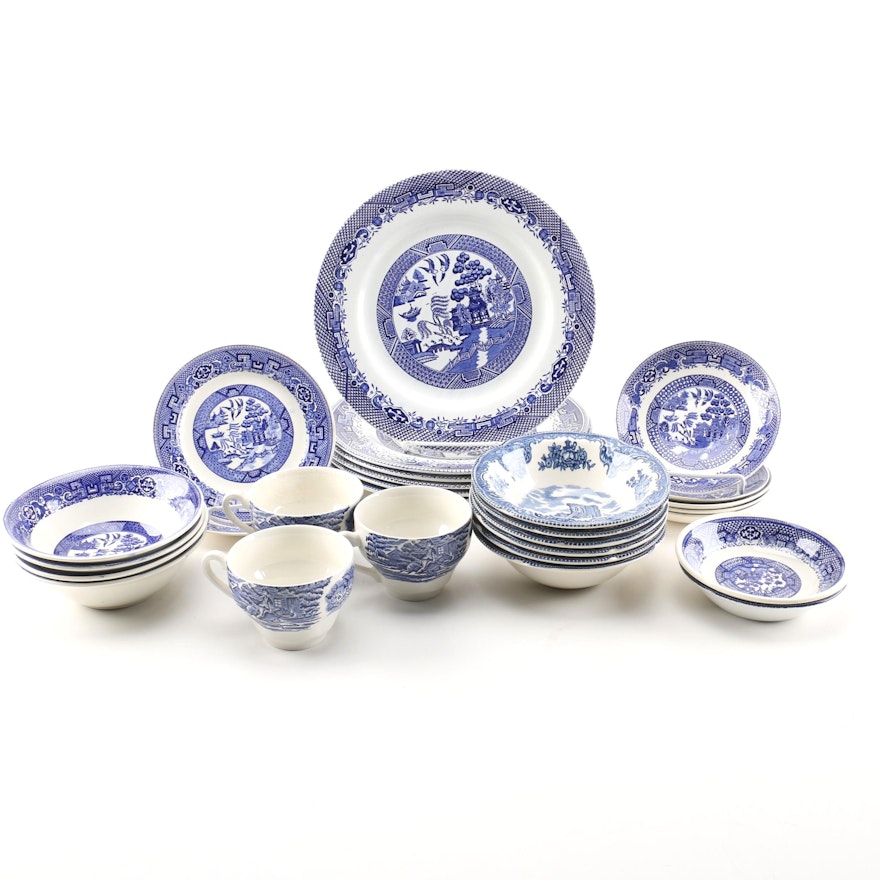 Assortment of "Willow" Ceramic Tableware