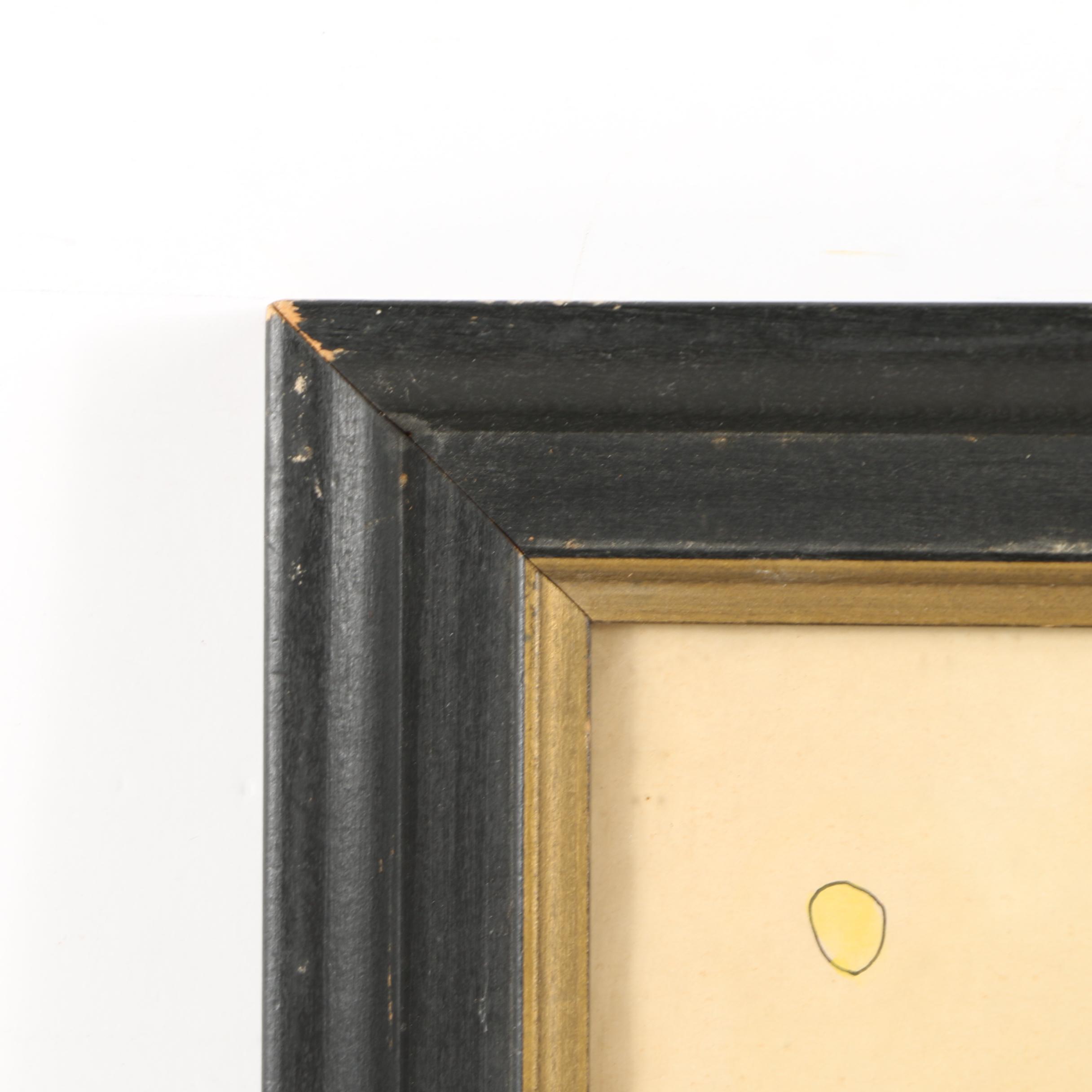 Ink and Watercolor Painting of Street Corner