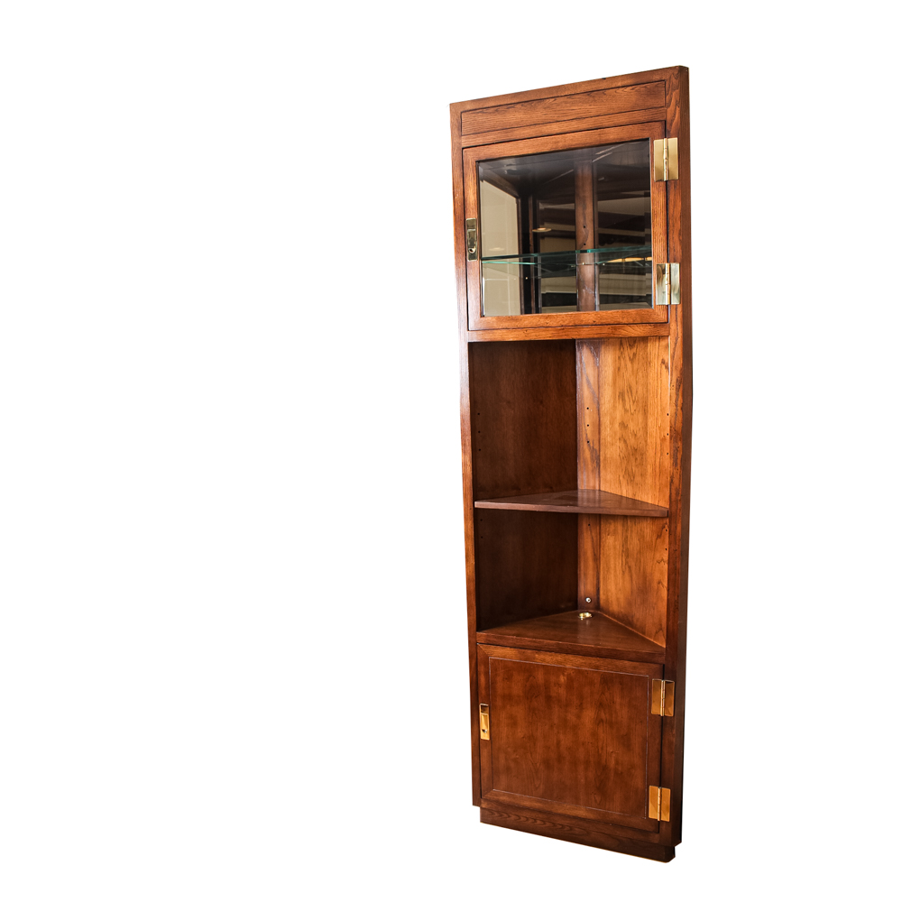 Vintage Henredon Oak Corner Cabinet