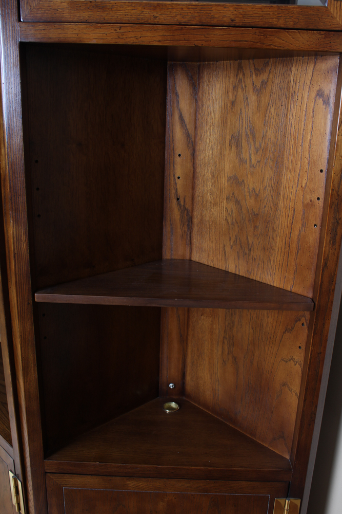 Vintage Henredon Oak Corner Cabinet