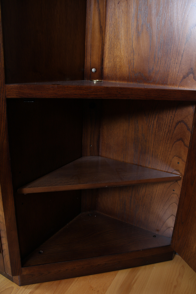 Vintage Henredon Oak Corner Cabinet