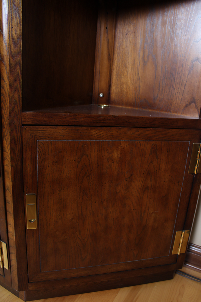 Vintage Henredon Oak Corner Cabinet