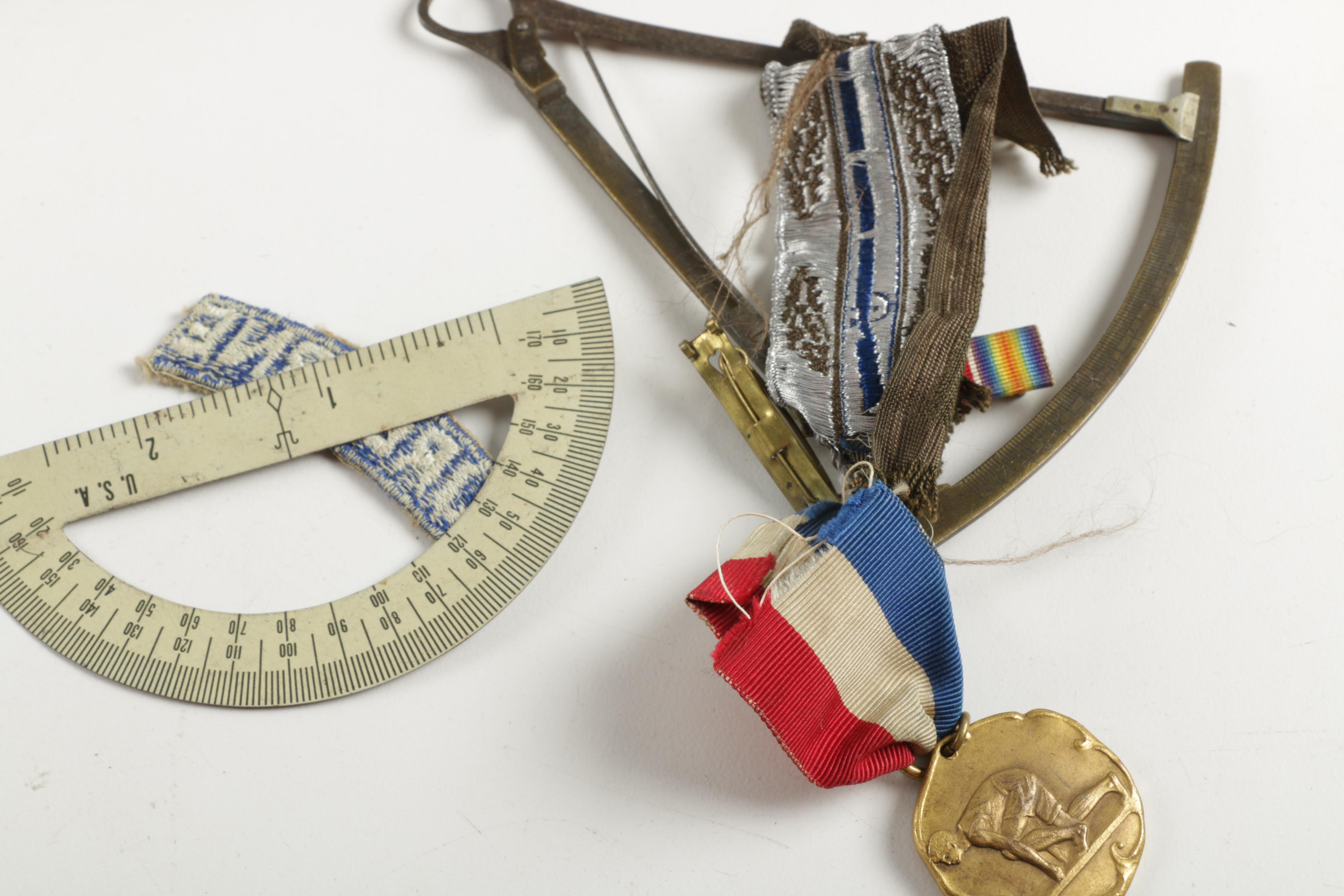 Assortment of Military Patches and Pins
