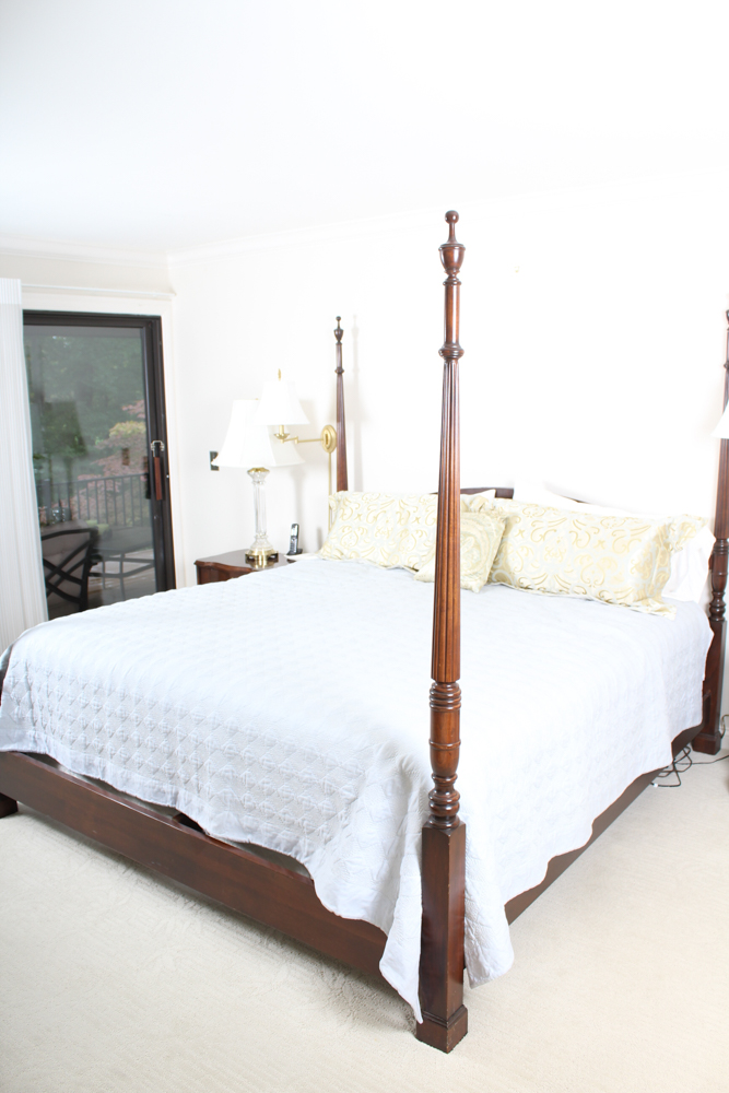 Chippendale Style Mahogany Four-Poster King Size Bed