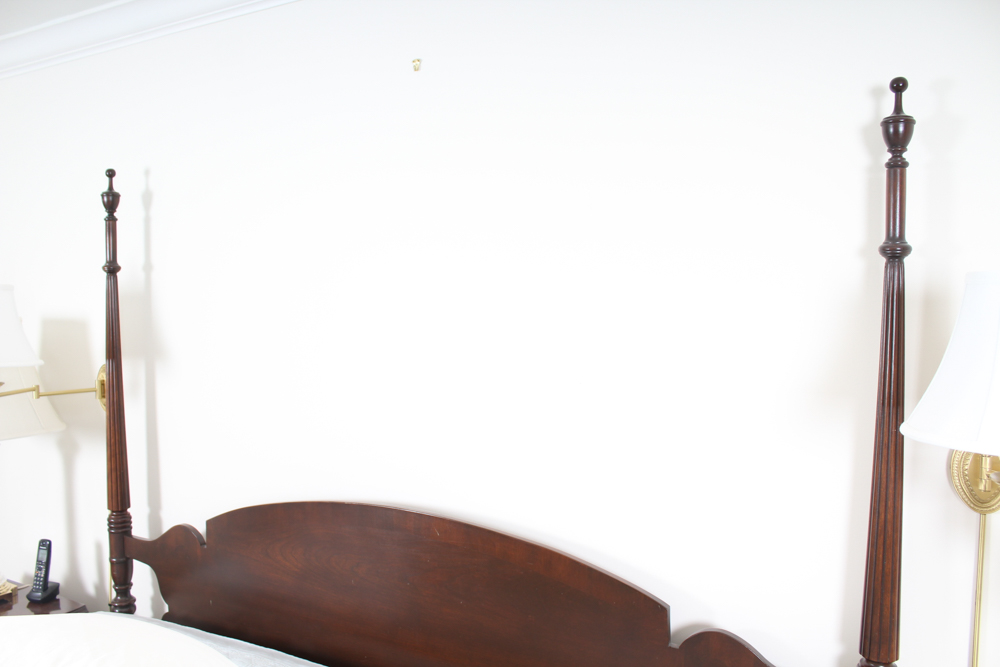 Chippendale Style Mahogany Four-Poster King Size Bed