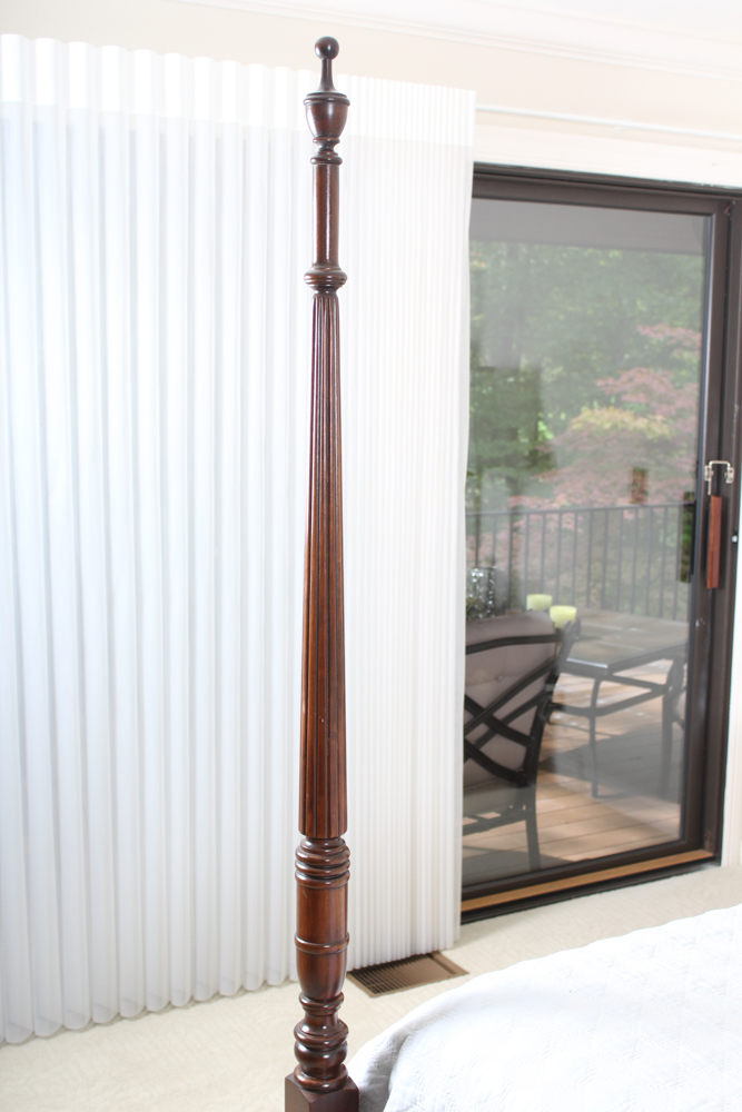 Chippendale Style Mahogany Four-Poster King Size Bed